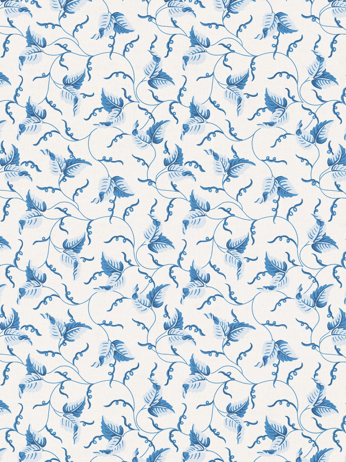 SCALAMANDRE ANGLE LEAF PRINT COBALT - SC166670005