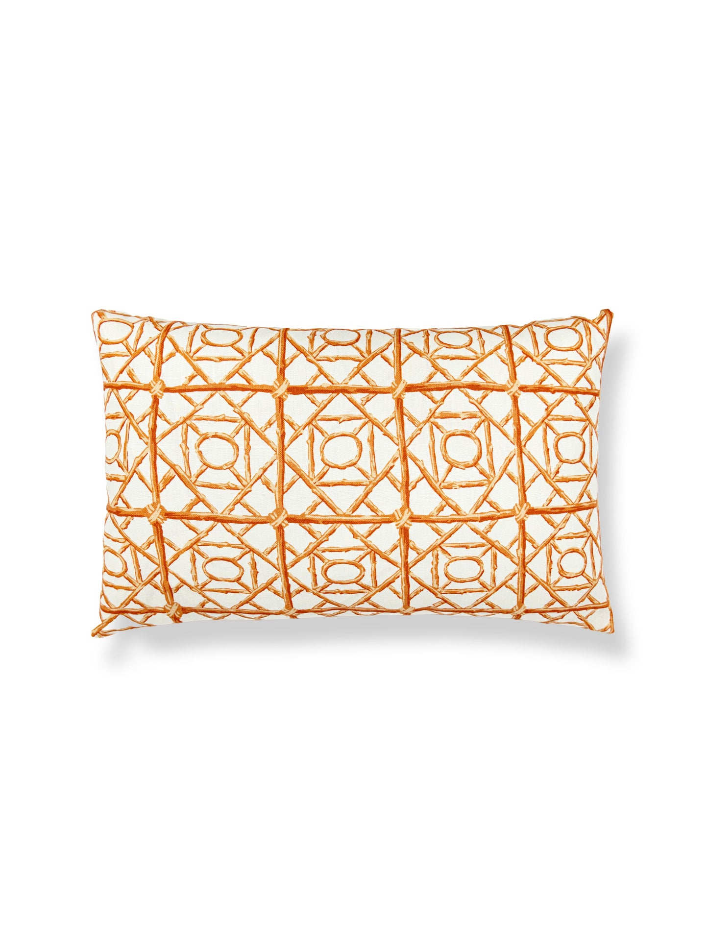SCALAMANDRE ORMOND FRET PILLOW TANGERINE - SCLBDK166710003
