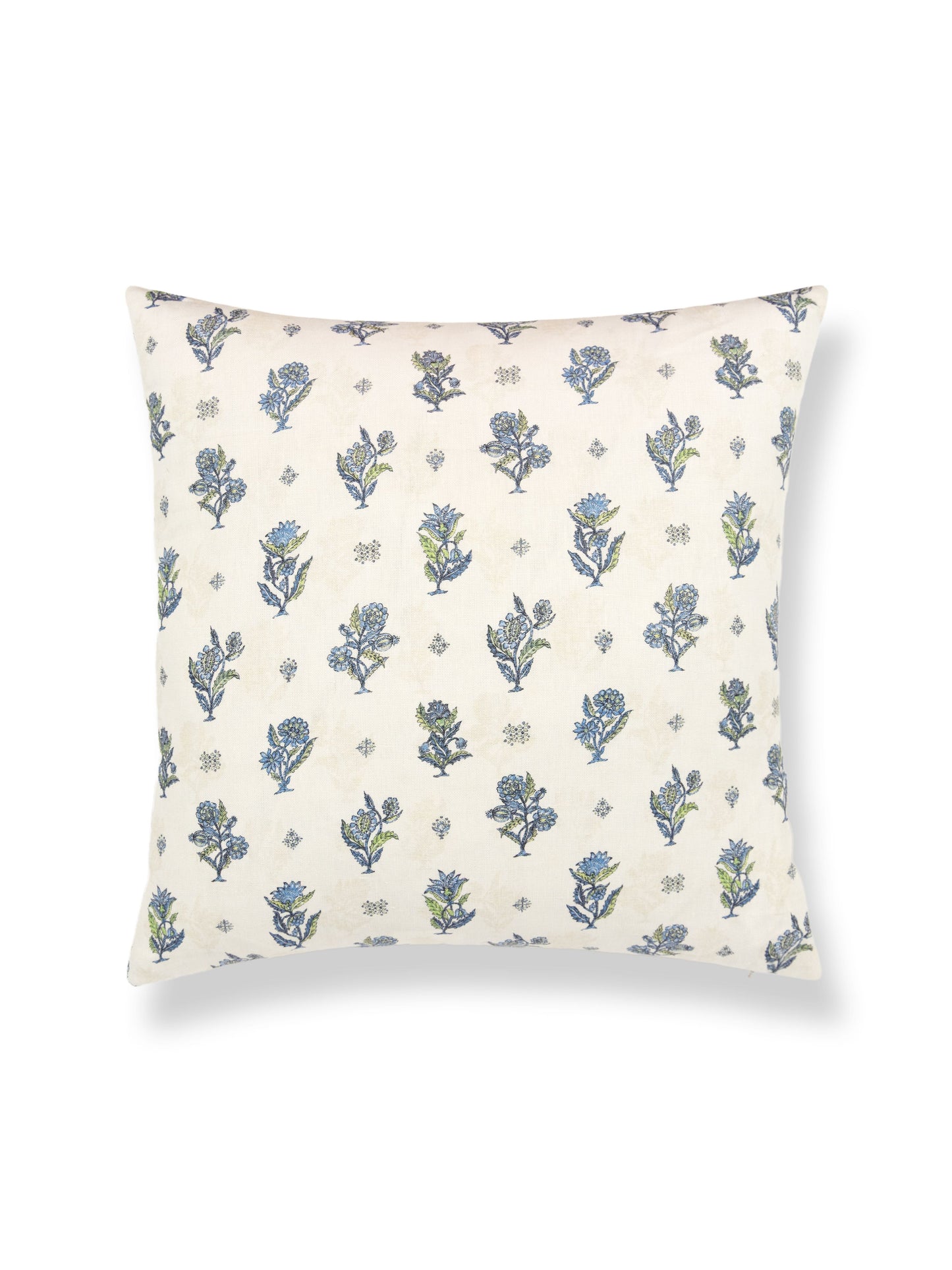 SCALAMANDRE CALICO PILLOW LAPIS OLIVE - SCSDDK166690005
