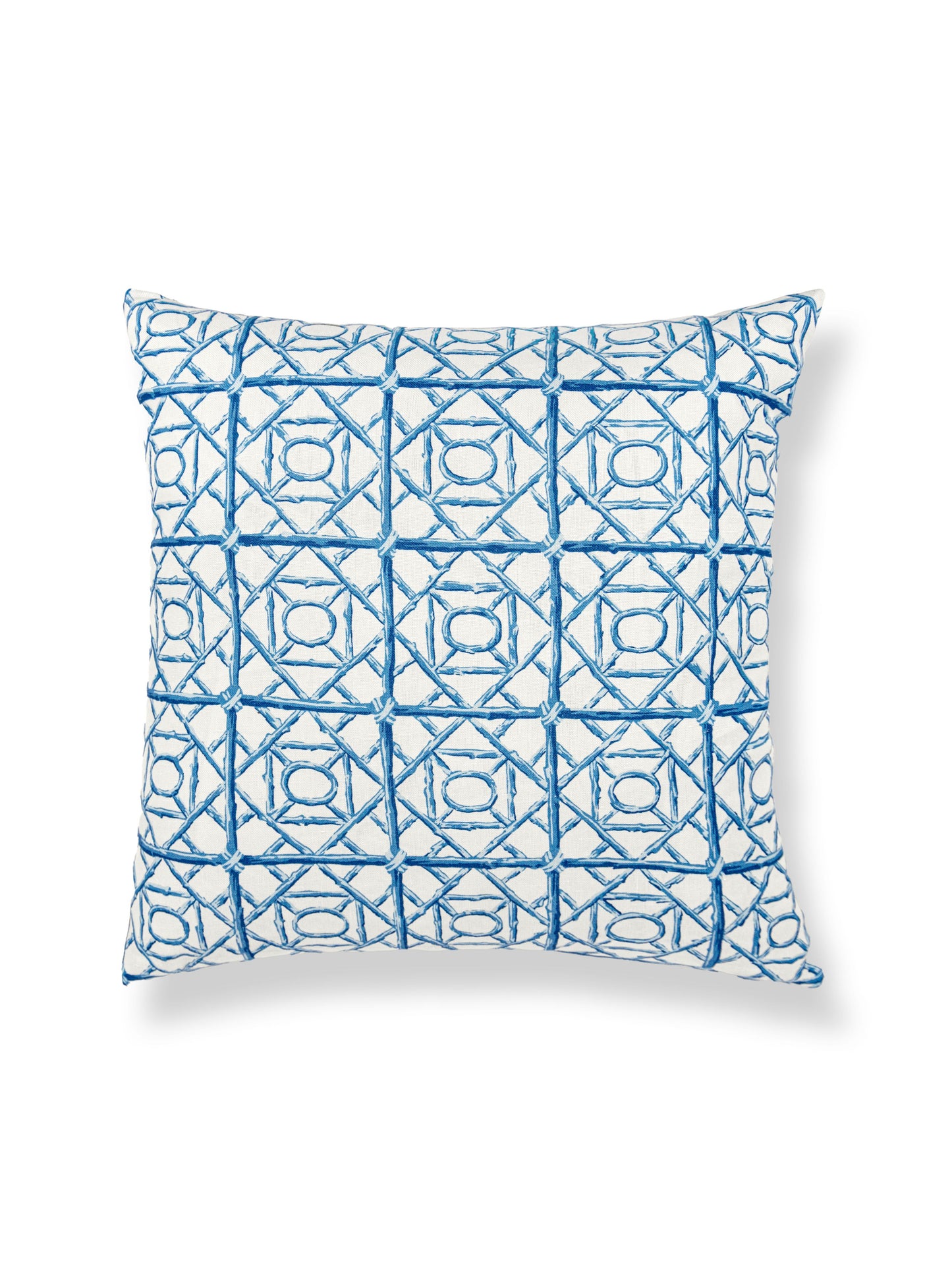 SCALAMANDRE ORMOND FRET PILLOW 22 X22 - COBALT - SCSDDK166710002
