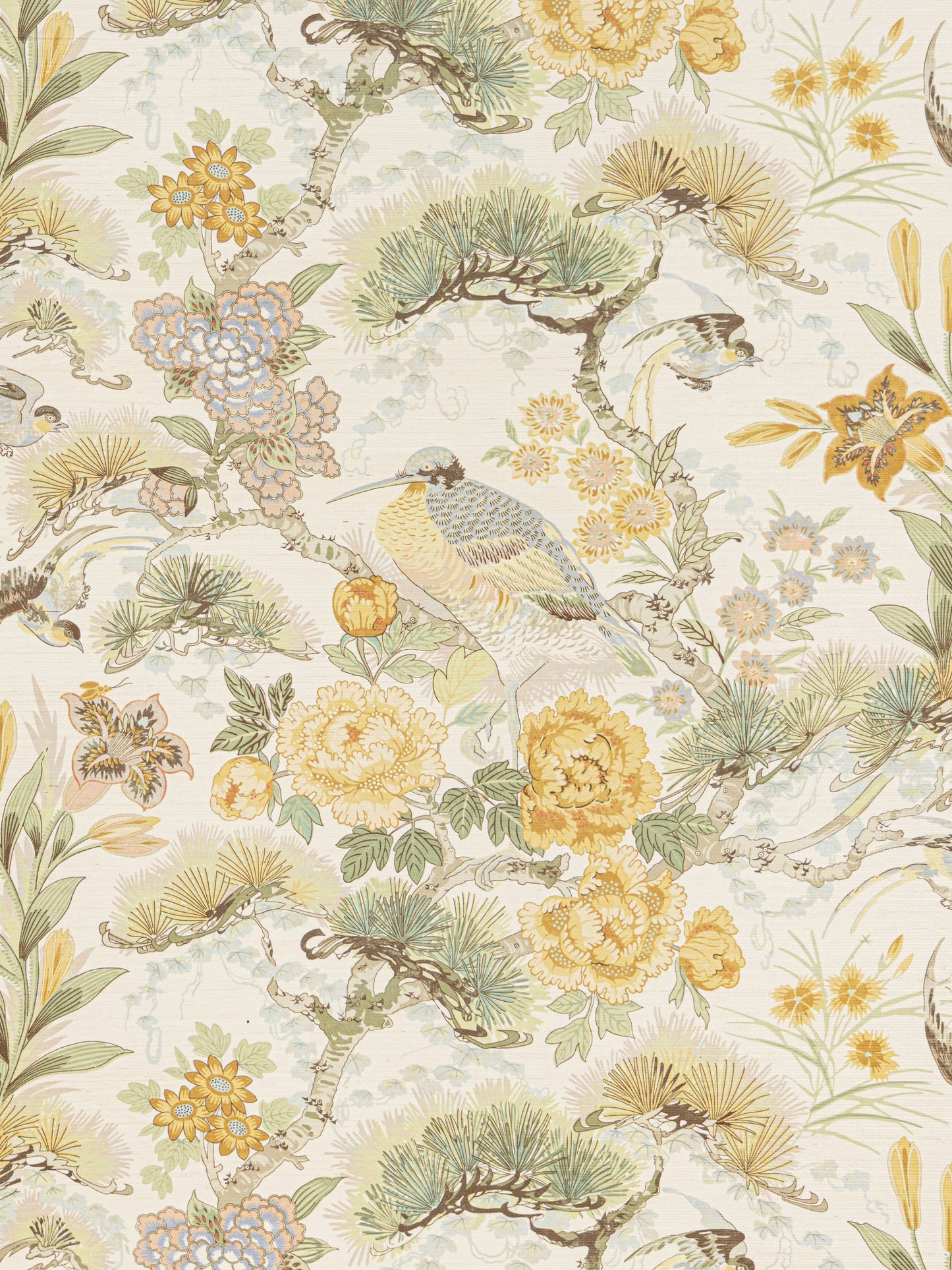 SCALAMANDRE SHENYANG SISAL BIRD / ANIMAL BUTTERCUP MEADOW - SCWP88380D0005