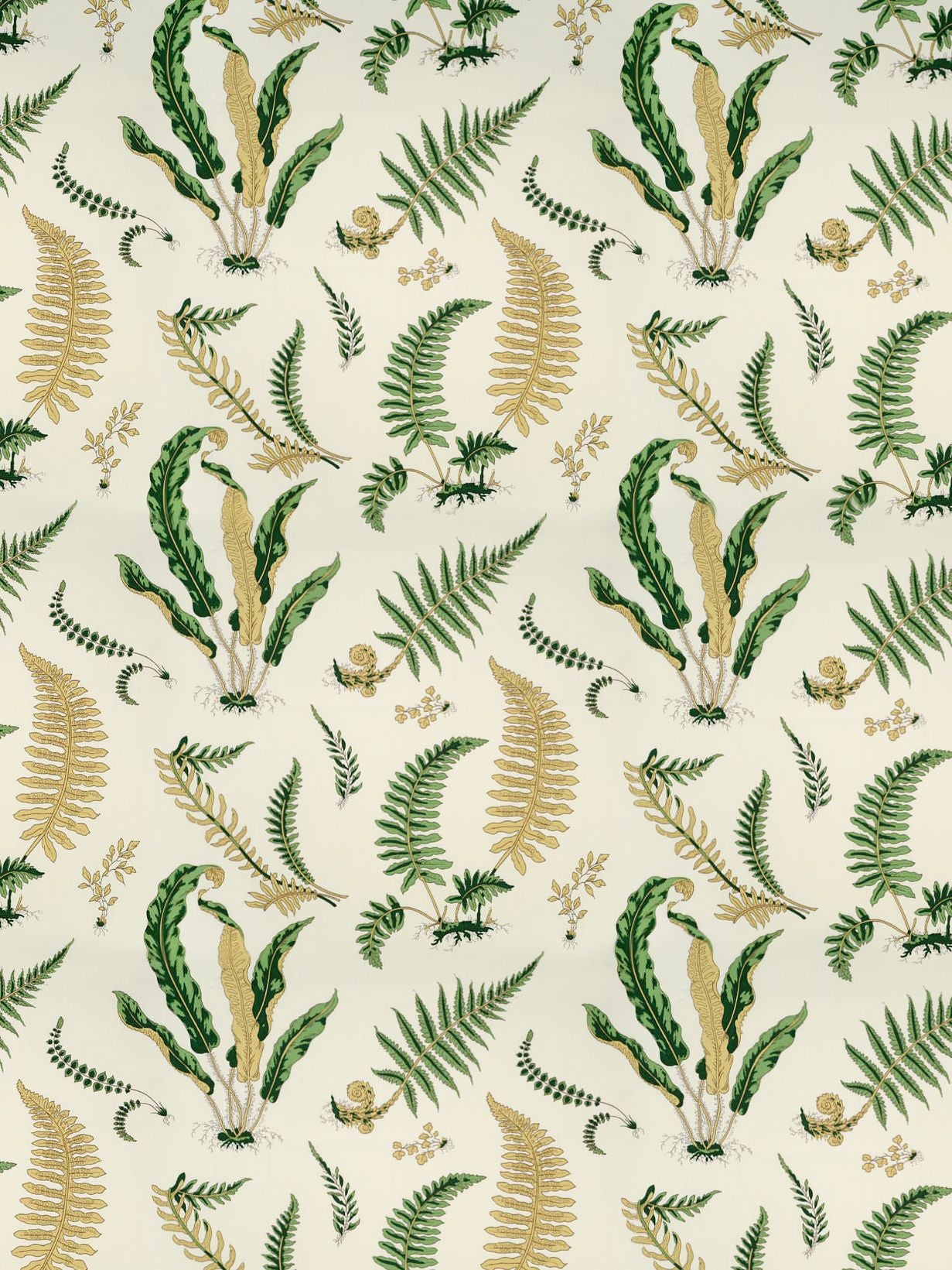 SCALAMANDRE ELSIE DE WOLFE OUTDOOR FABRIC GREENS ON OFF-WHITE - SC 000116425 NEW SKU # SC164250001