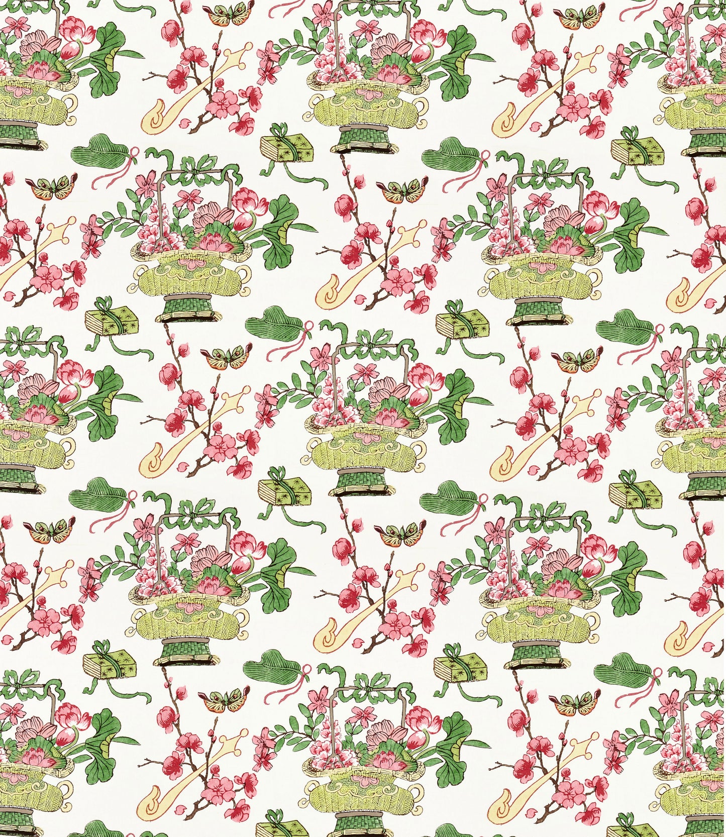 SCALAMANDRE SHANGHAI BLOSSOMS FABRIC SPRING - SC 000116591 NEW SKU # SC165910001
