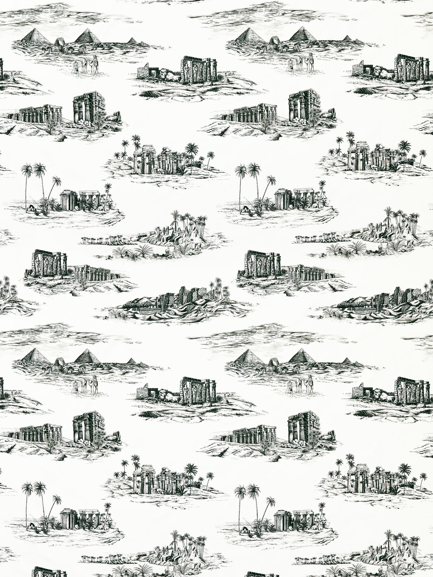 SCALAMANDRE CAIRO TOILE FABRIC INK - SC 000116635 NEW SKU # SC166350001
