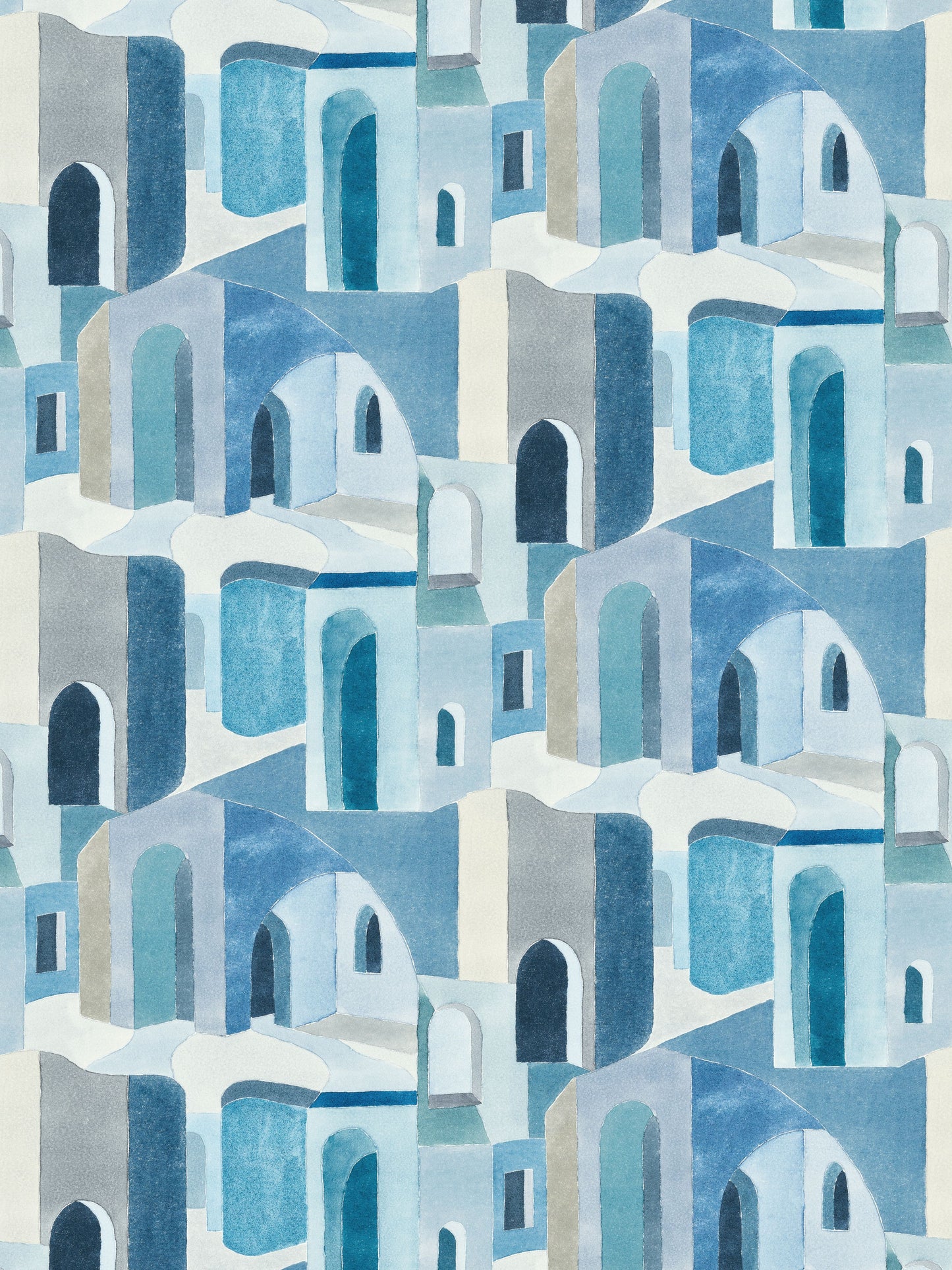 SCALAMANDRE RIAD COTTON PRINT FABRIC MEDITERRANEAN - SC 000116637 NEW SKU # SC166370001