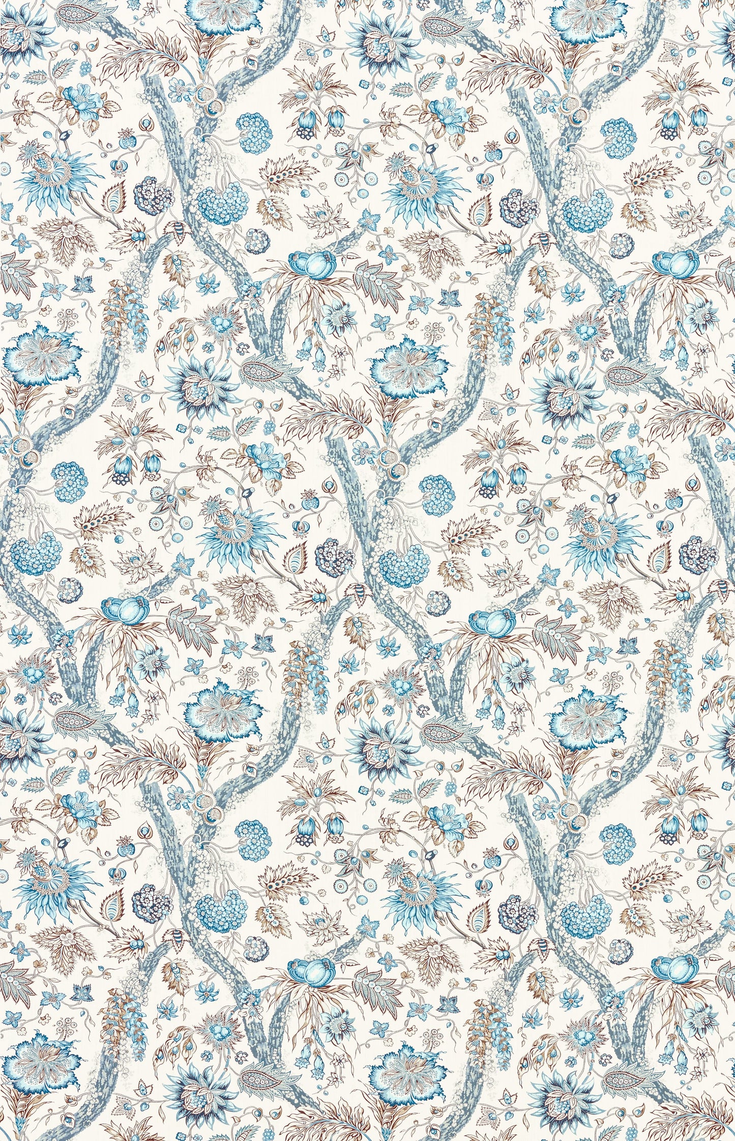 SCALAMANDRE FLEURS TROPICALES FABRIC WATER'S EDGE - SC 000116647 NEW SKU # SC166470001