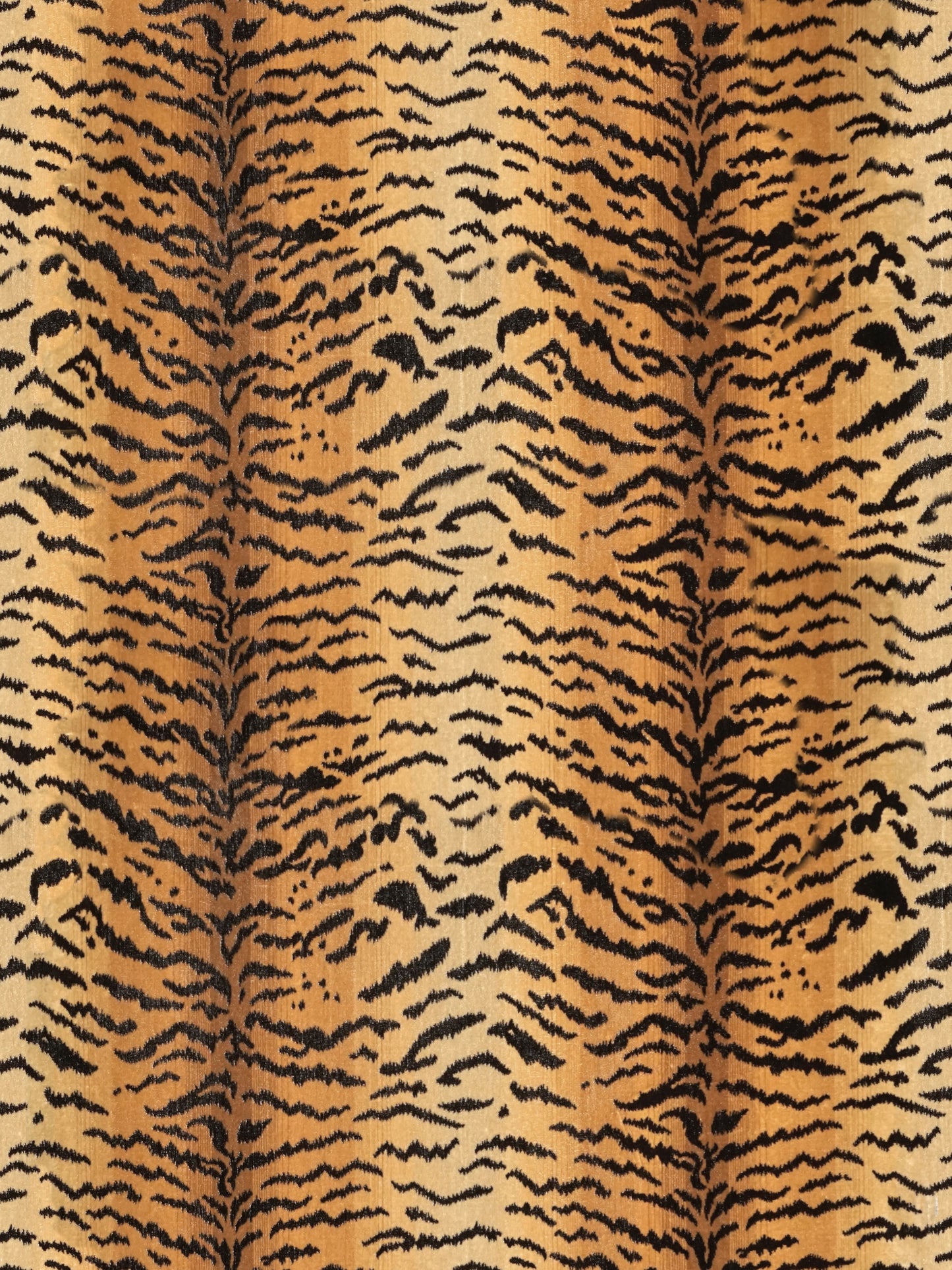 SCALAMANDRE TIGRE - SILK FABRIC IVORY, GOLD & BLACK - SC 000126167MM NEW SKU # SC26167MM0001