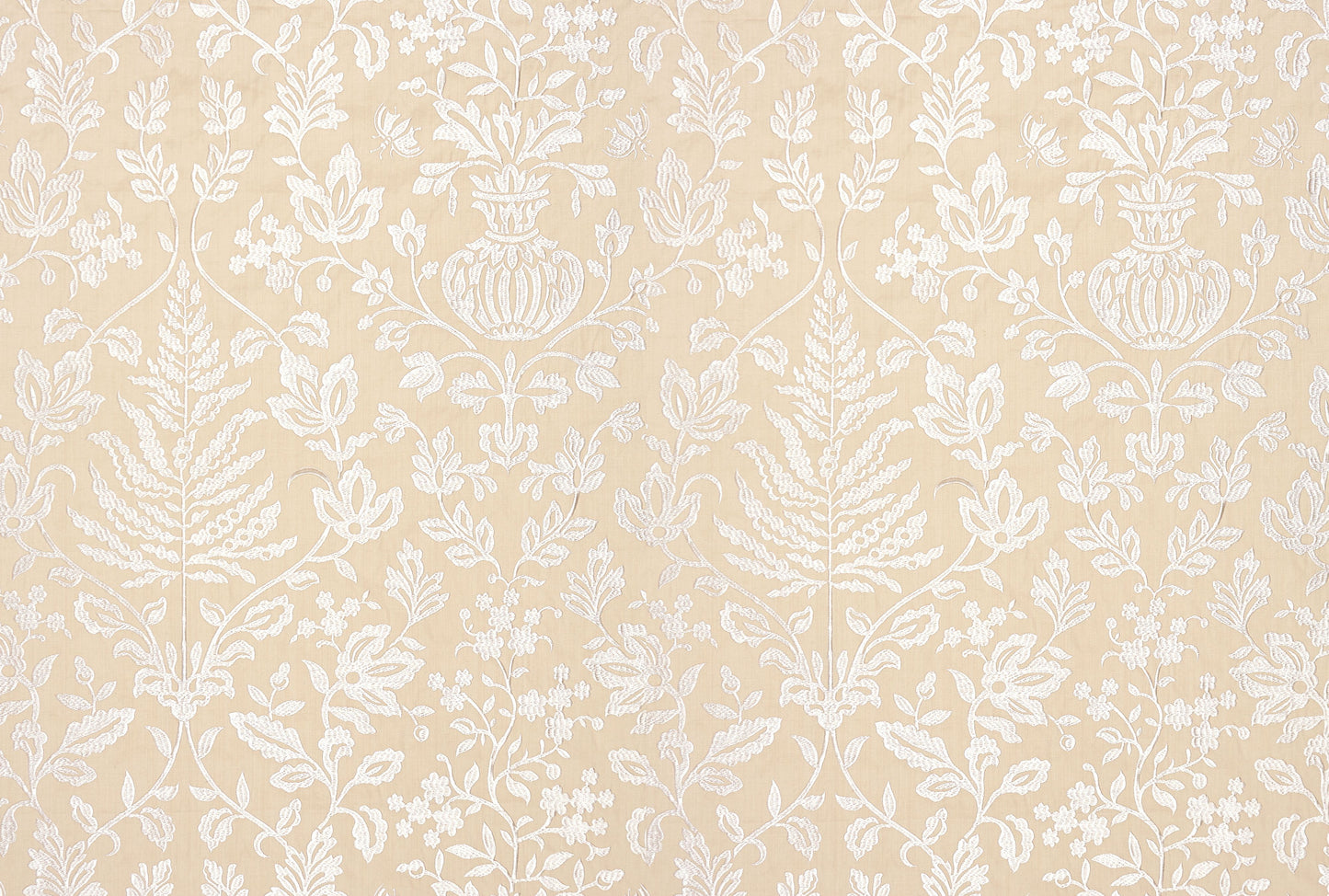 SCALAMANDRE SHALIMAR EMBROIDERY FABRIC SAND - SC 000127032 NEW SKU # SC270320001