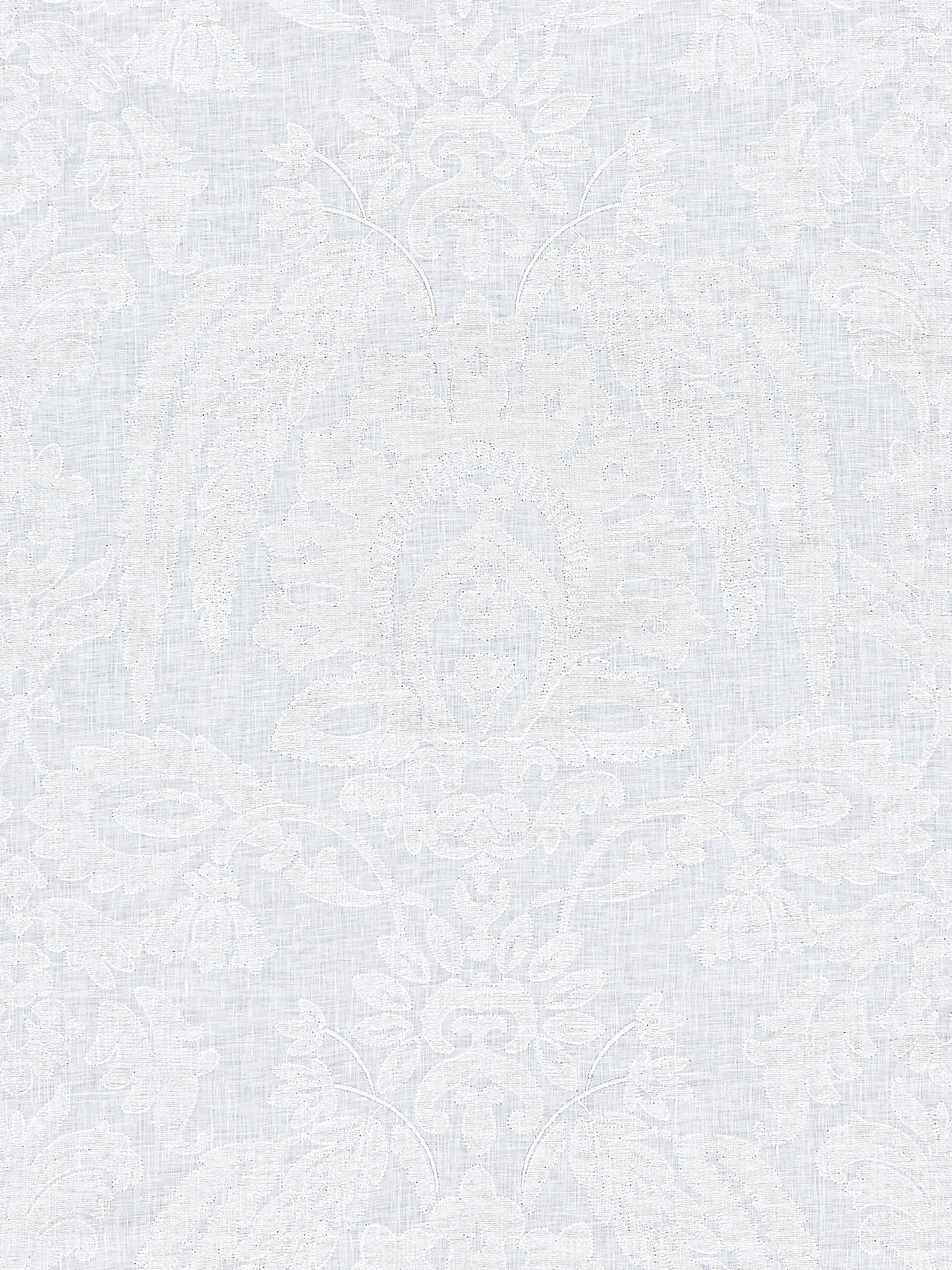 SCALAMANDRE LIA DAMASK SHEER FABRIC SNOW - SC 000127053 NEW SKU # SC270530001