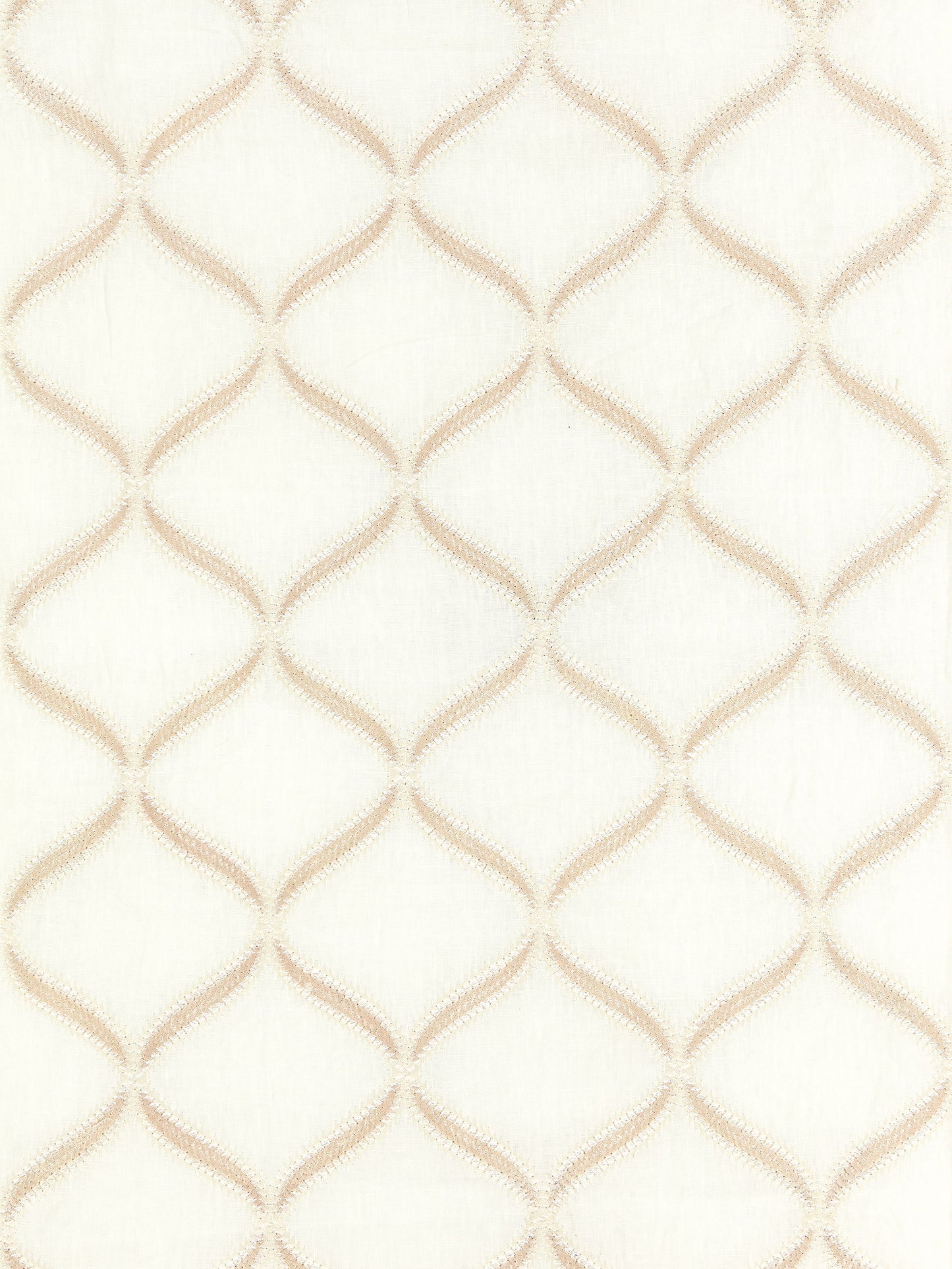 SCALAMANDRE RONDURE EMBROIDERY FABRIC BISQUE - SC 000127074 NEW SKU # SC270740001