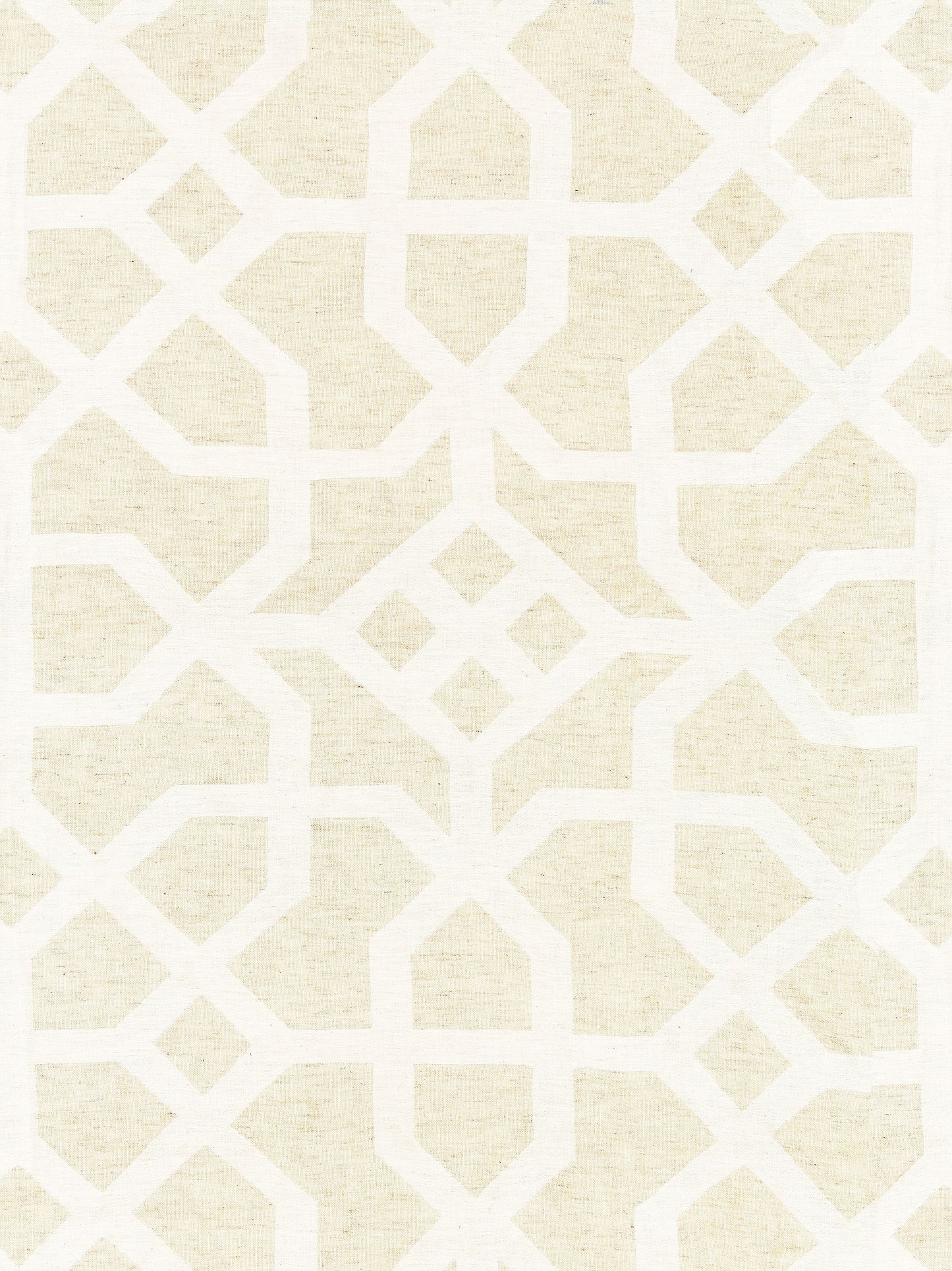 SCALAMANDRE LINEN LATTICE FABRIC NATURAL & IVORY - SC 000127149 NEW SKU # SC271490001