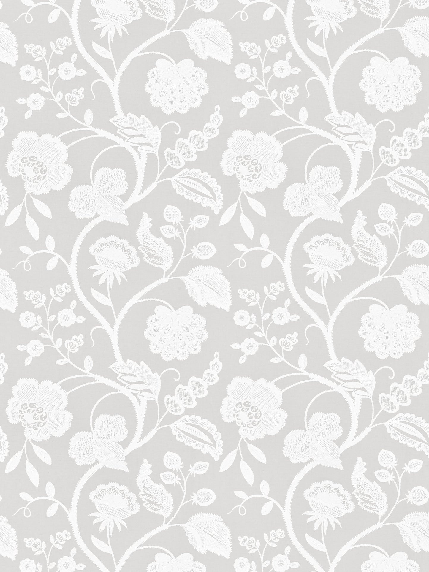 SCALAMANDRE KENSINGTON EMBROIDERY FABRIC FLAX - SC 000127151 NEW SKU # SC271510001