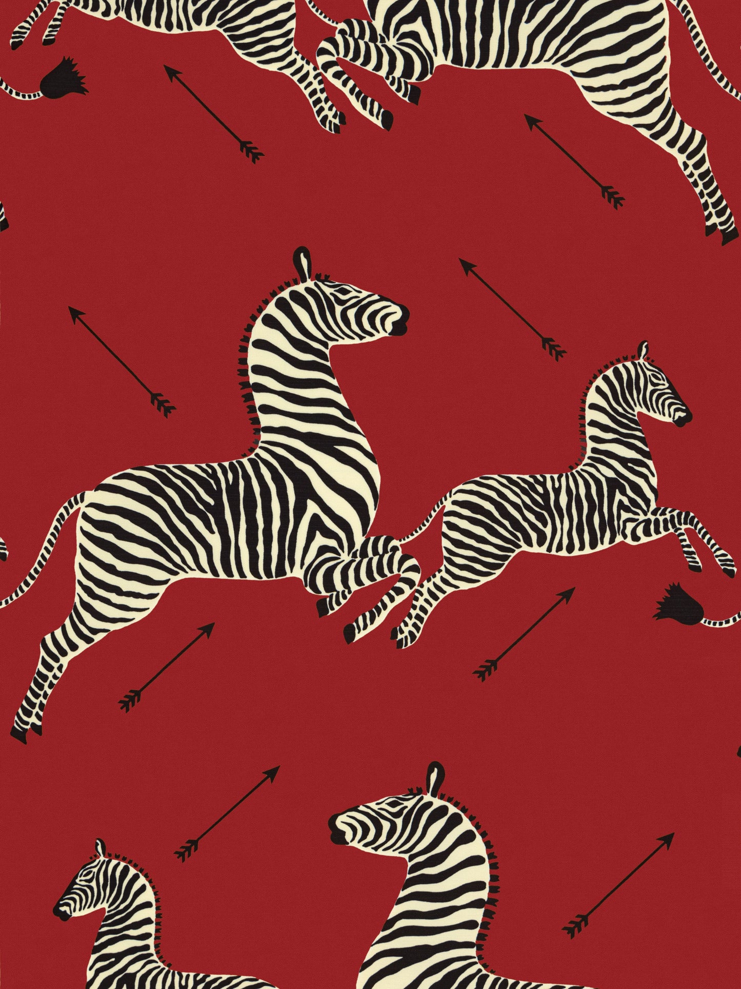 SCALAMANDRE ZEBRAS - OUTDOOR FABRIC MASAI RED - SC 000136378 NEW SKU # SC363780001