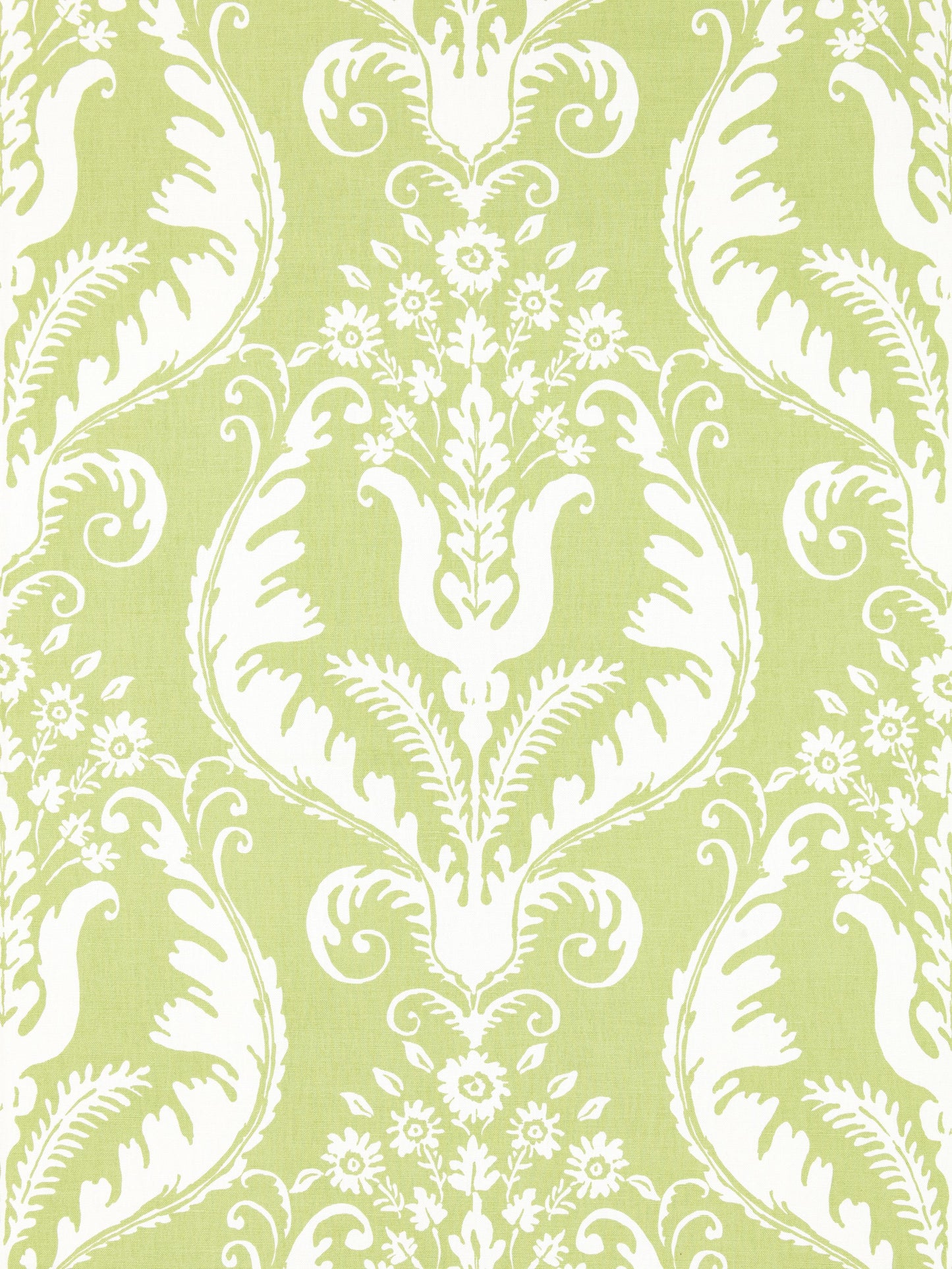 SCALAMANDRE PRIMAVERA LINEN PRINT FABRIC CELERY - SC 000216597 NEW SKU # SC165970002