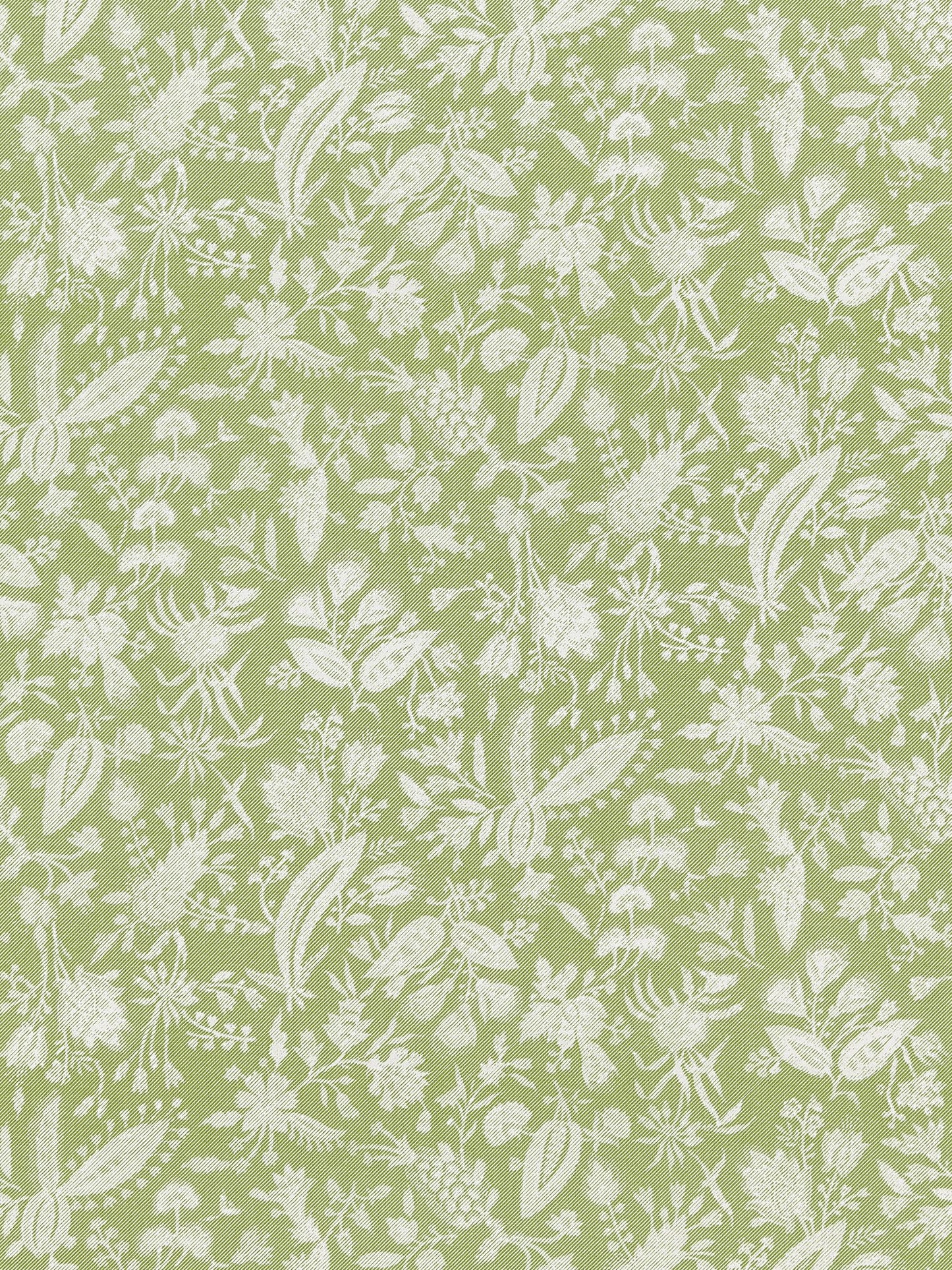 SCALAMANDRE TULIA LINEN PRINT FABRIC WILLOW - SC 000216605 NEW SKU # SC166050002