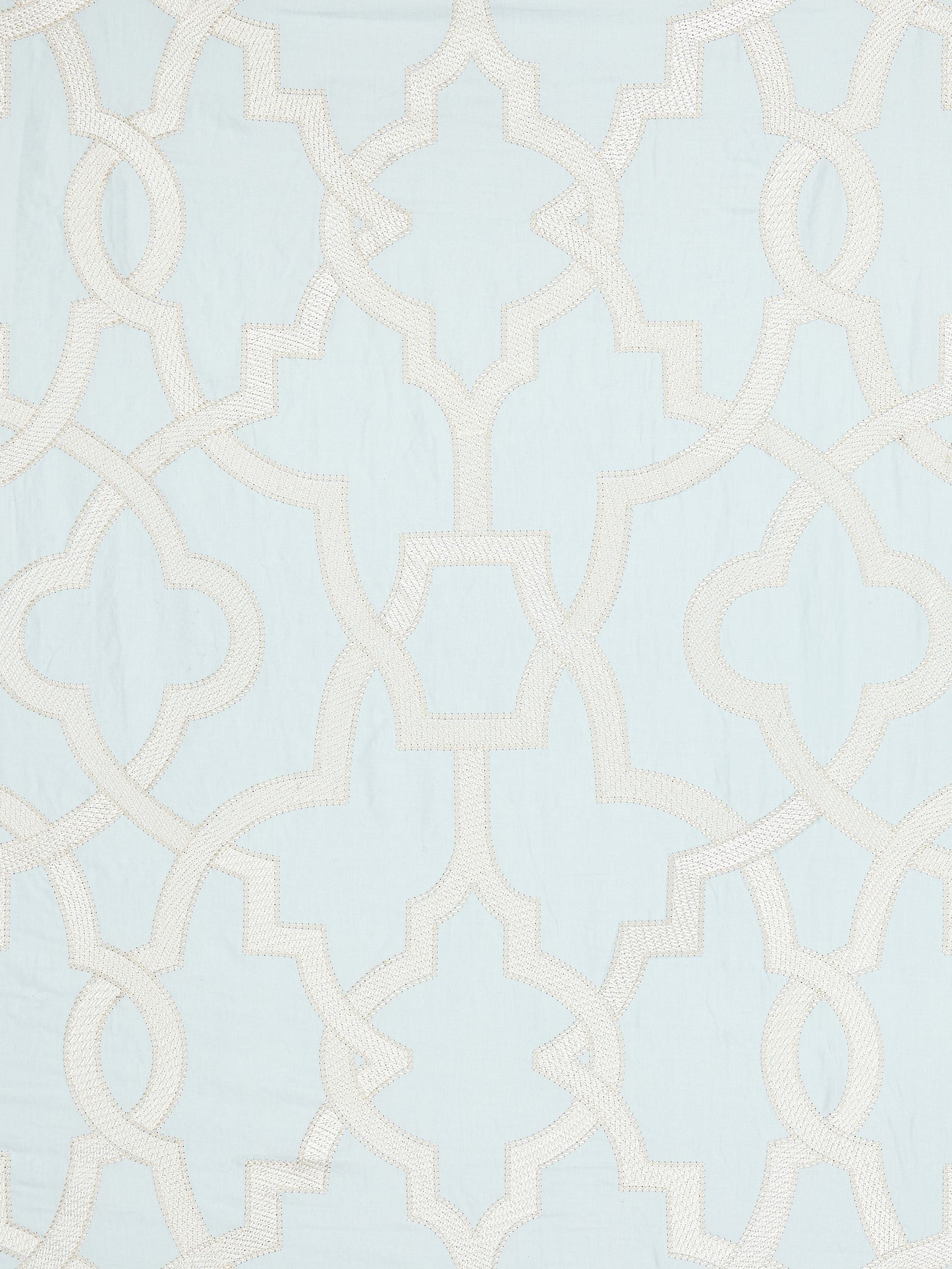 SCALAMANDRE DAMASCUS EMBROIDERY FABRIC BLUE MIST - SC 000227073 NEW SKU # SC270730002