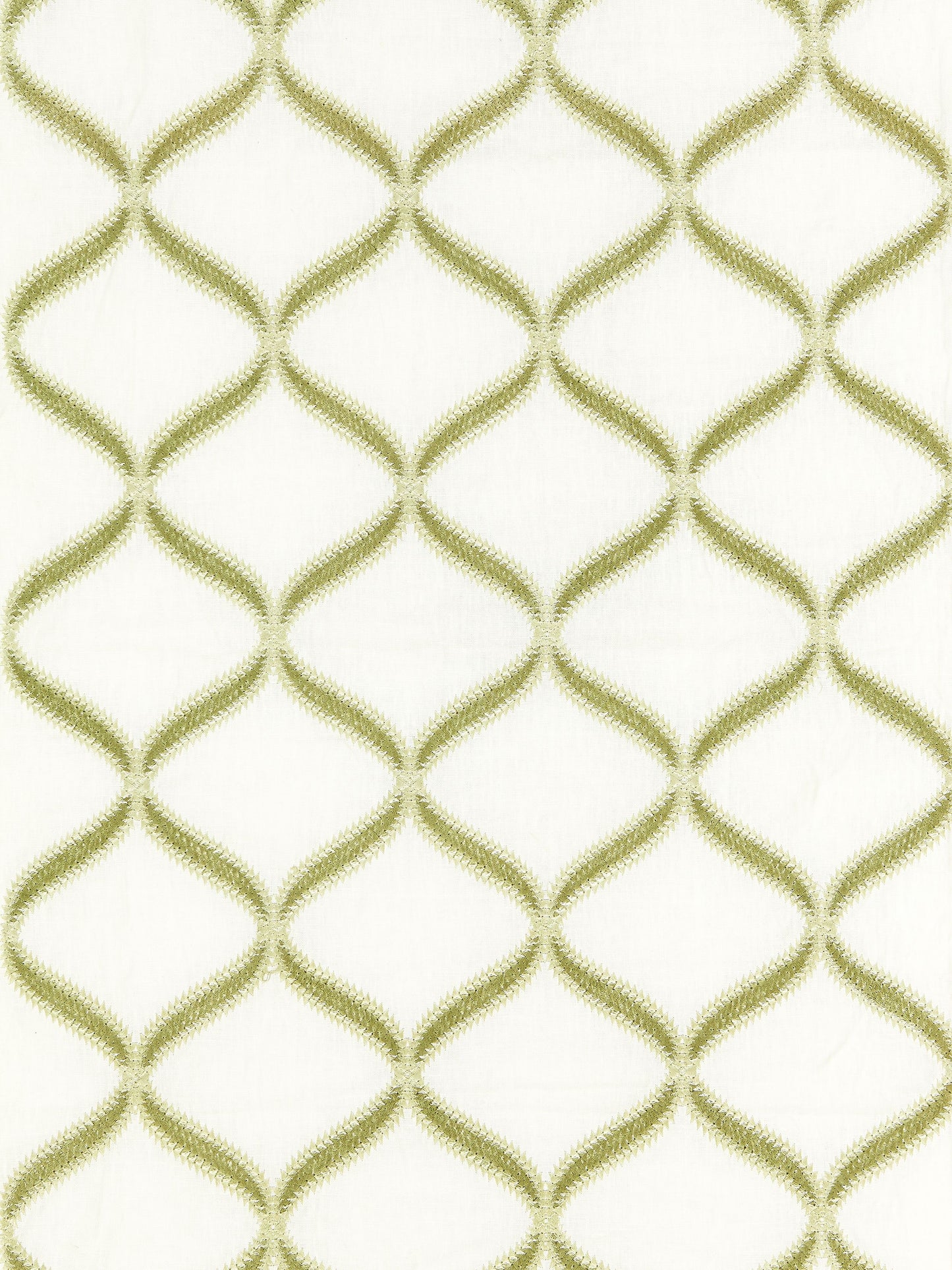 SCALAMANDRE RONDURE EMBROIDERY FABRIC FERN - SC 000227074 NEW SKU # SC270740002