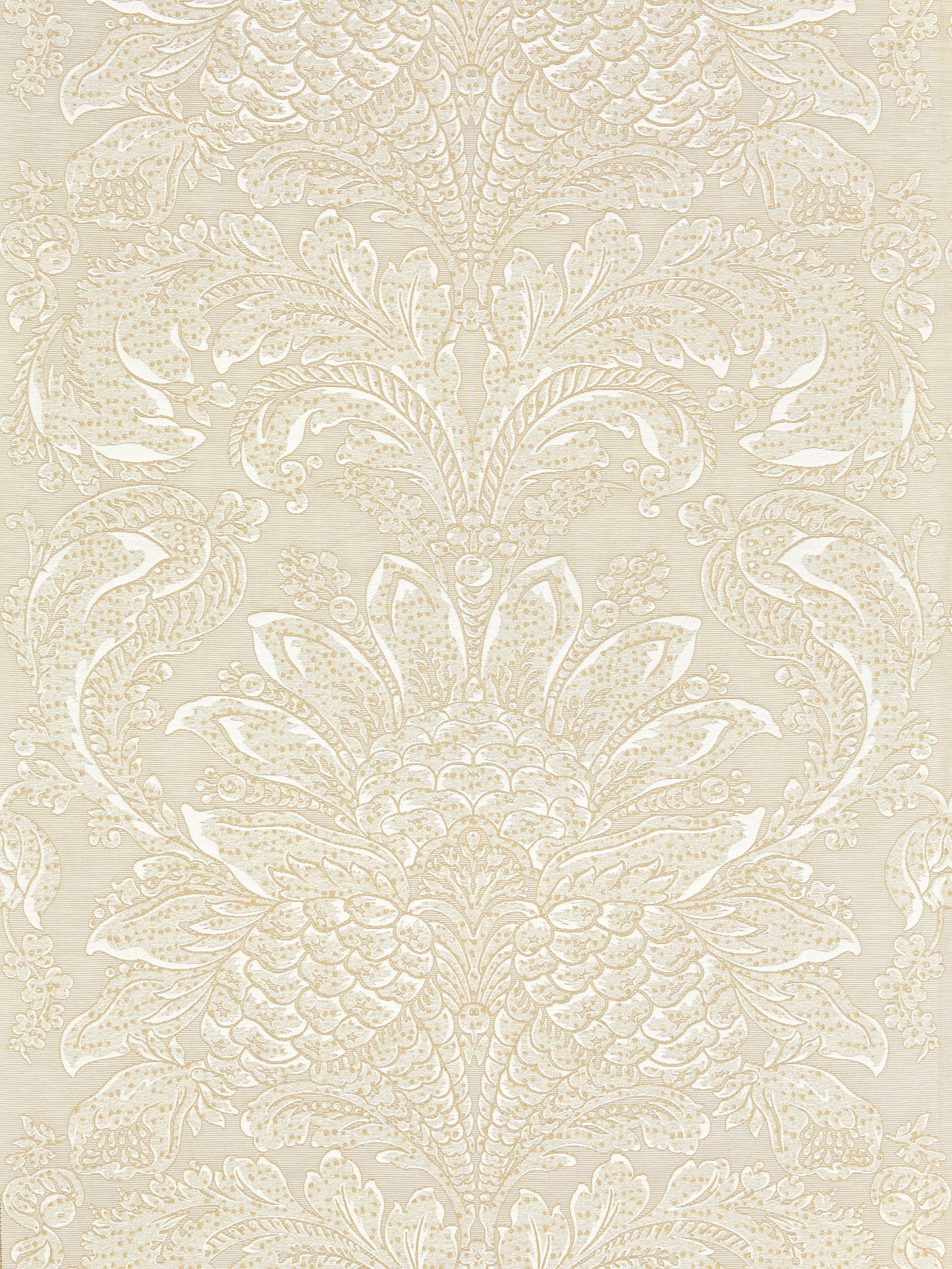 SCALAMANDRE CARLOTTA DAMASK FABRIC FOG - SC 000227081 NEW SKU # SC270810002