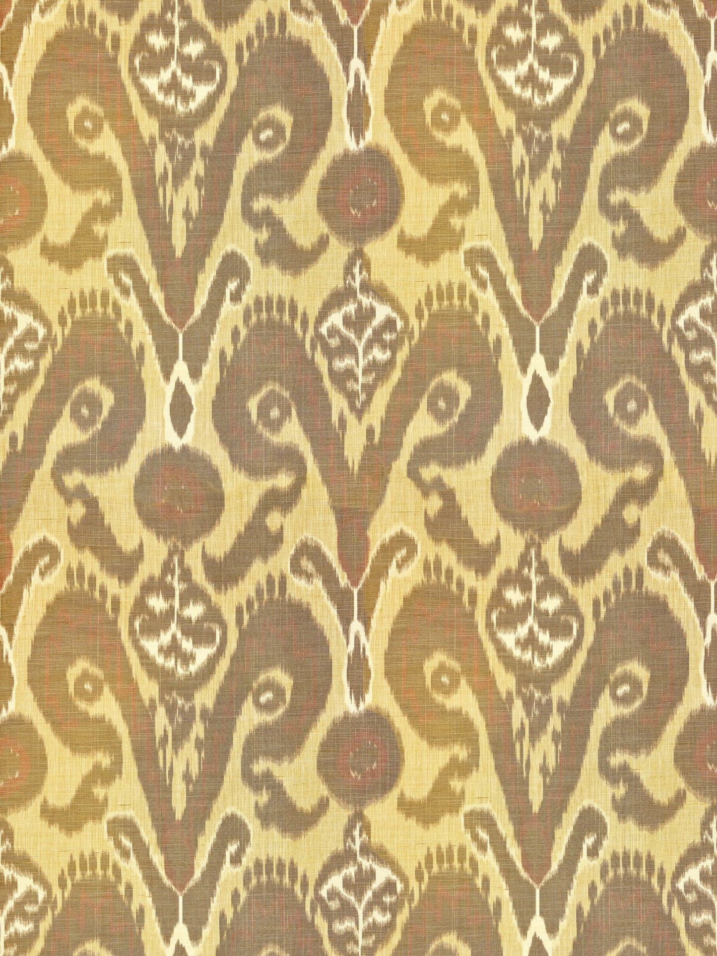SCALAMANDRE BUKHARA SILK IKAT FABRIC SPICE - SC 000227097 NEW SKU # SC270970002