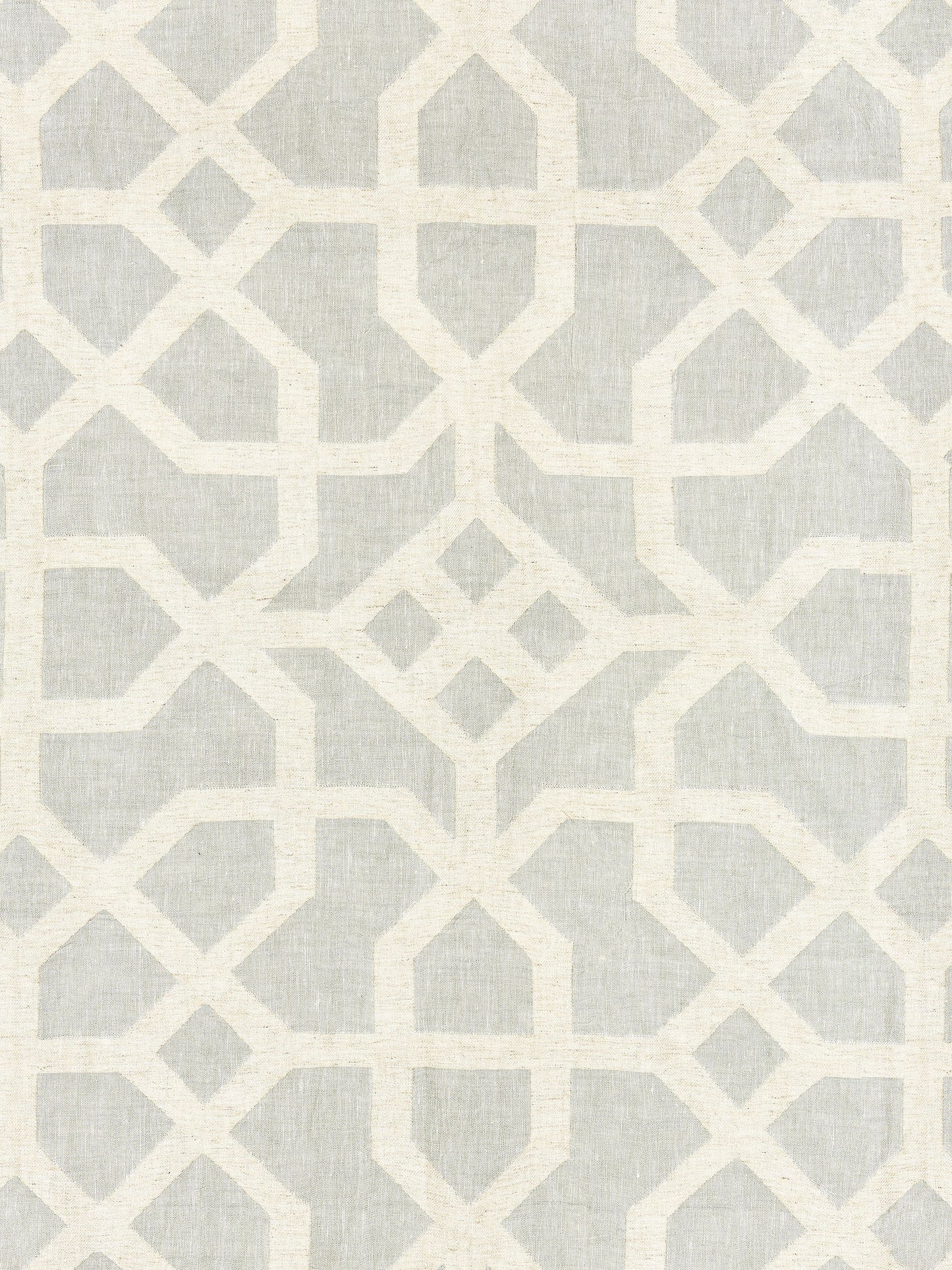 SCALAMANDRE LINEN LATTICE FABRIC MINERAL & GREIGE - SC 000227149 NEW SKU # SC271490002