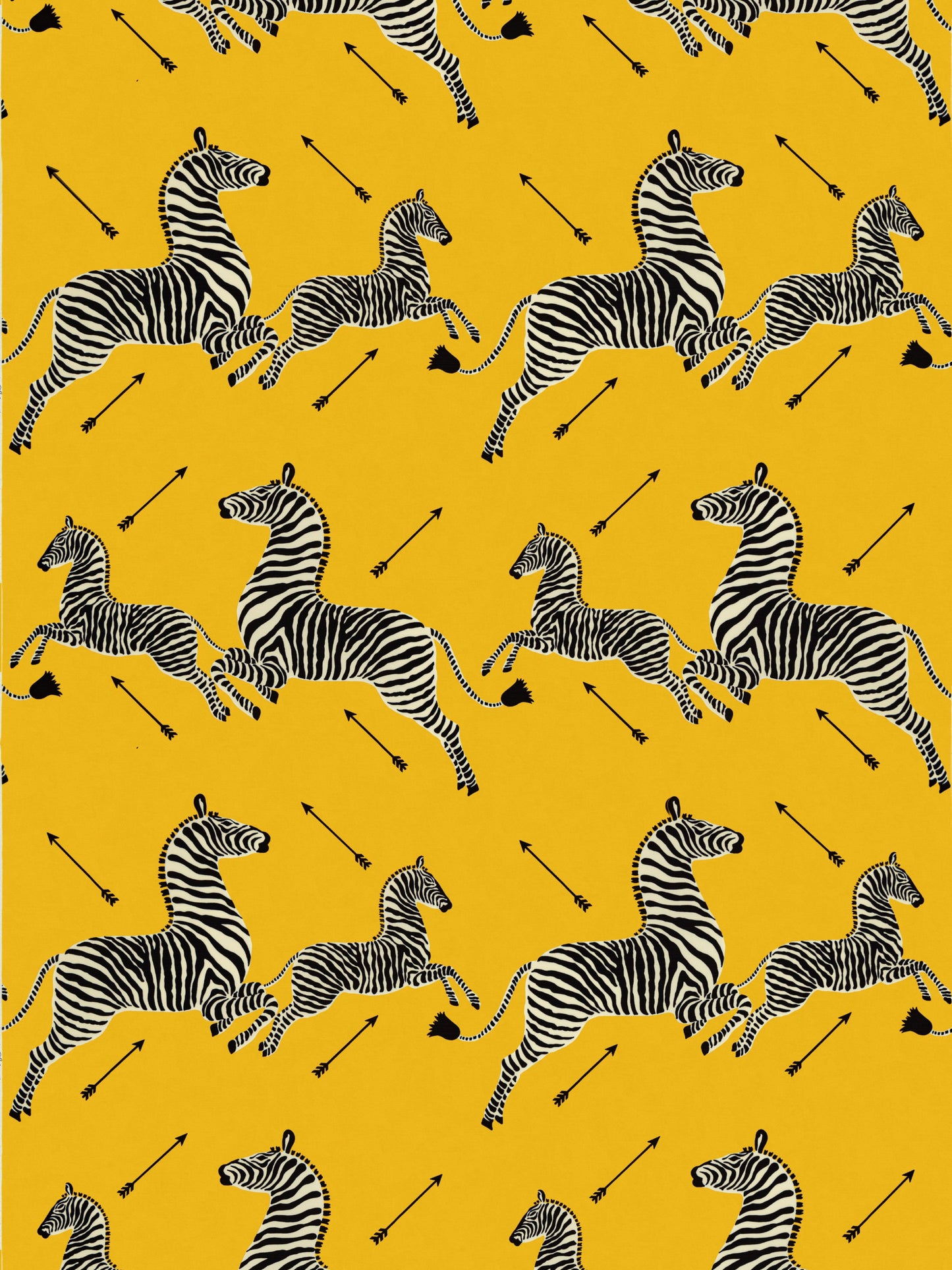 SCALAMANDRE ZEBRAS - OUTDOOR FABRIC YELLOW - SC 000236378 NEW SKU # SC363780002