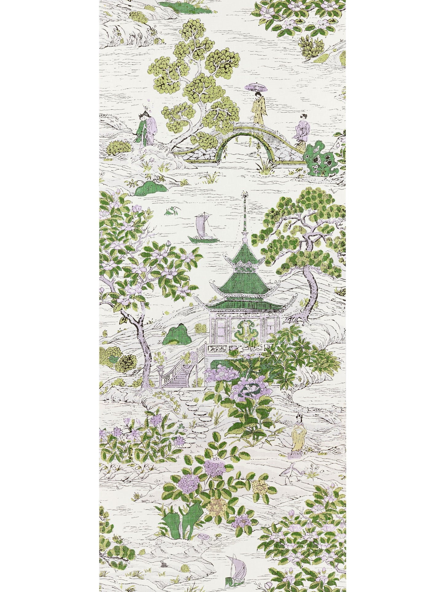 SCALAMANDRE SATOMI - WALLCOVERING CHINOISERIE
SCENIC LAVENDER AND CITRON - SC 0002WP88554 NEW SKU # SCWP885540002