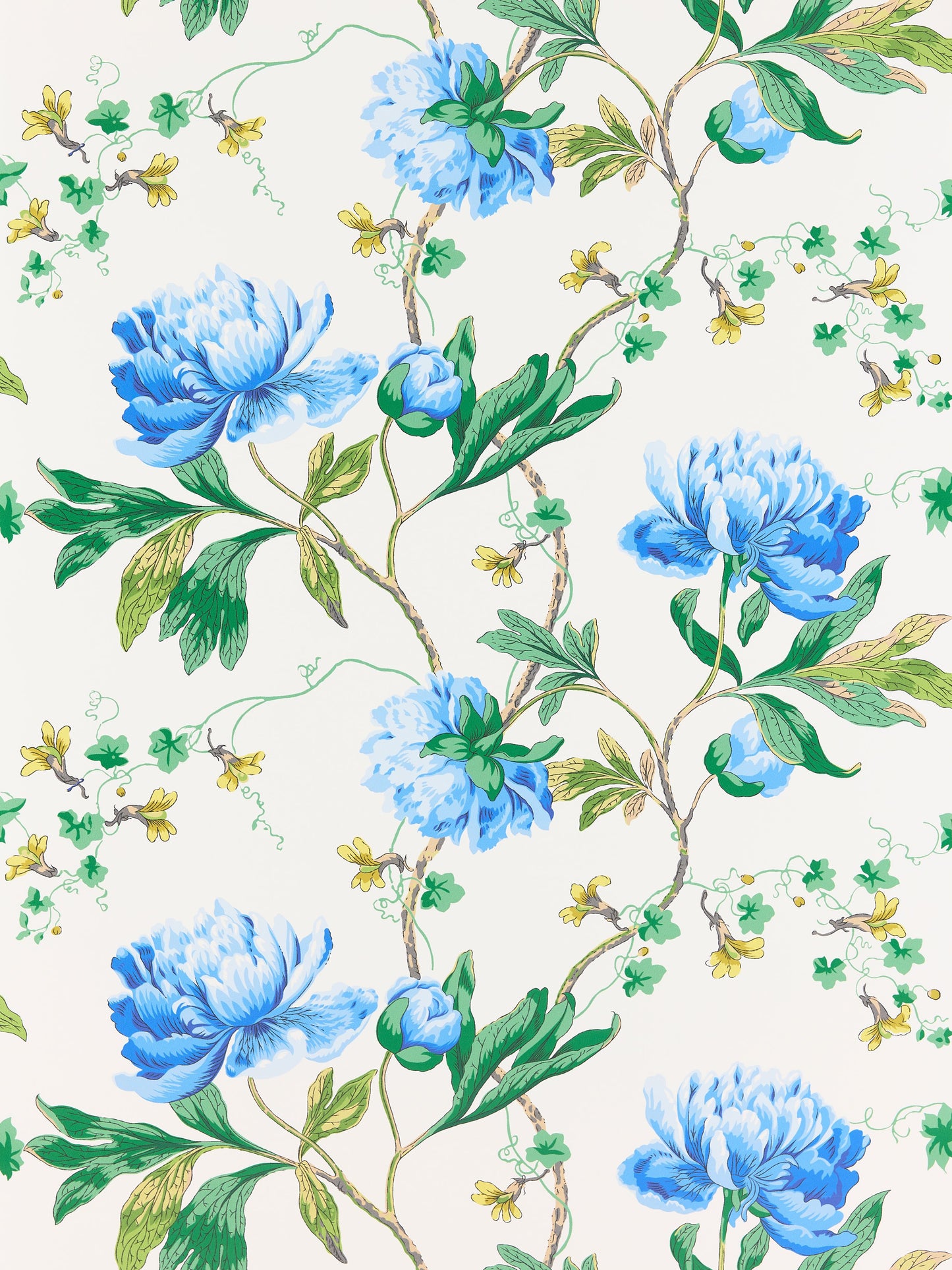 SCALAMANDRE ISADORA WALLCOVERING FLORAL BLUEBONNET - SC 0002WP88562 NEW SKU # SCWP885620002