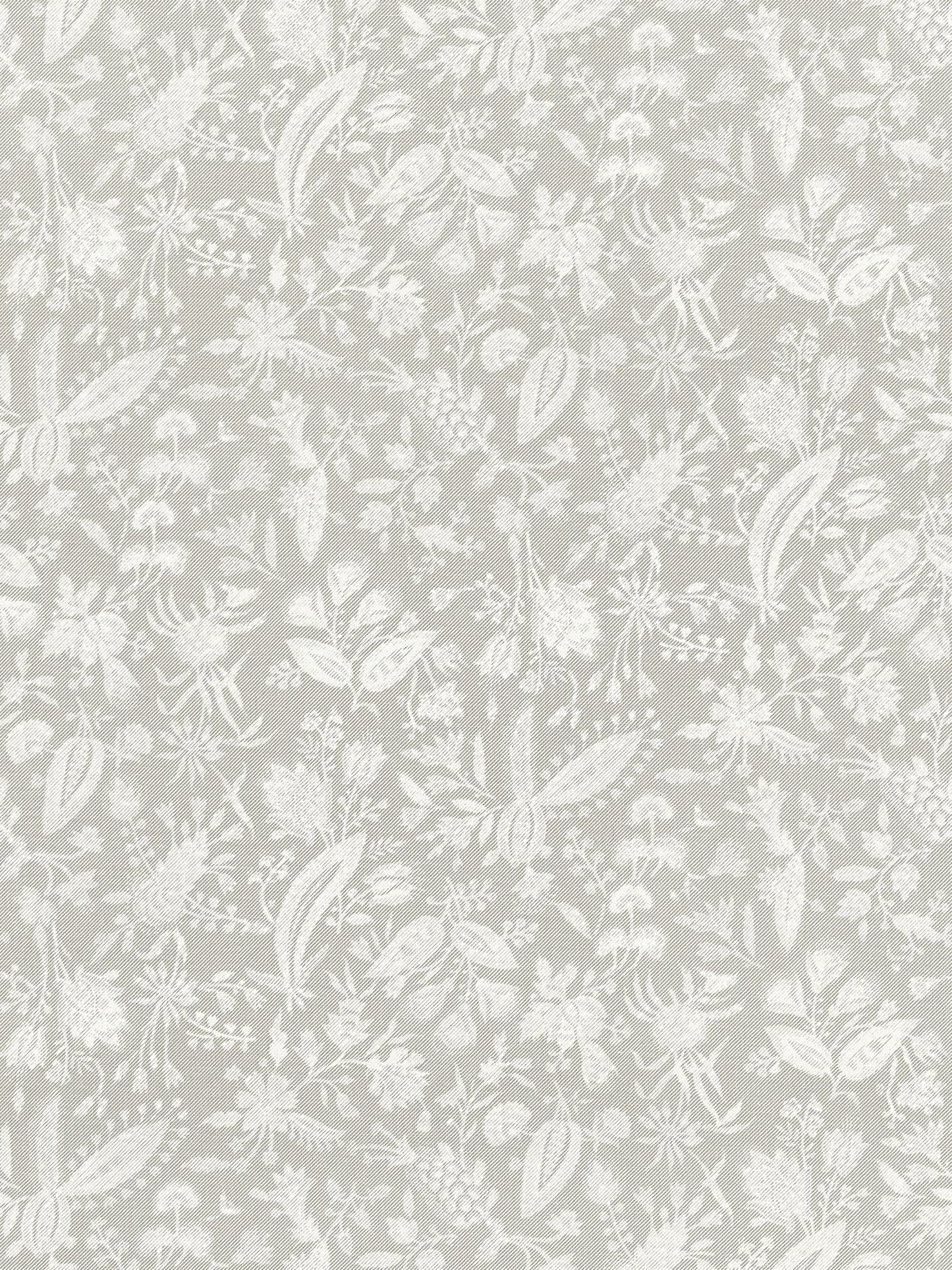 SCALAMANDRE TULIA LINEN PRINT FABRIC FRENCH GREY - SC 000316605 NEW SKU # SC166050003