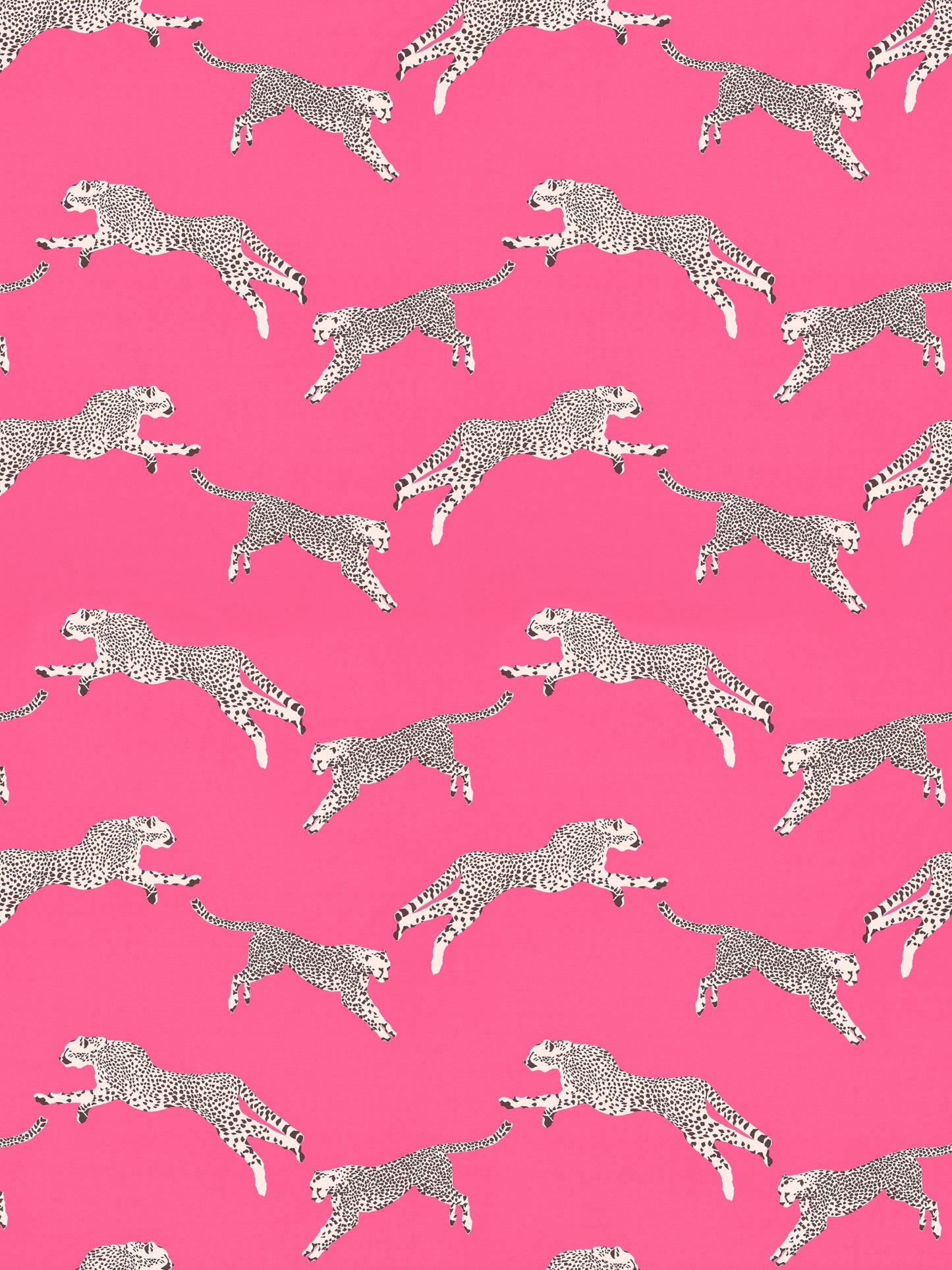 SCALAMANDRE LEAPING CHEETAH COTTON PRINT FABRIC BUBBLEGUM - SC 000316634 NEW SKU # SC166340003