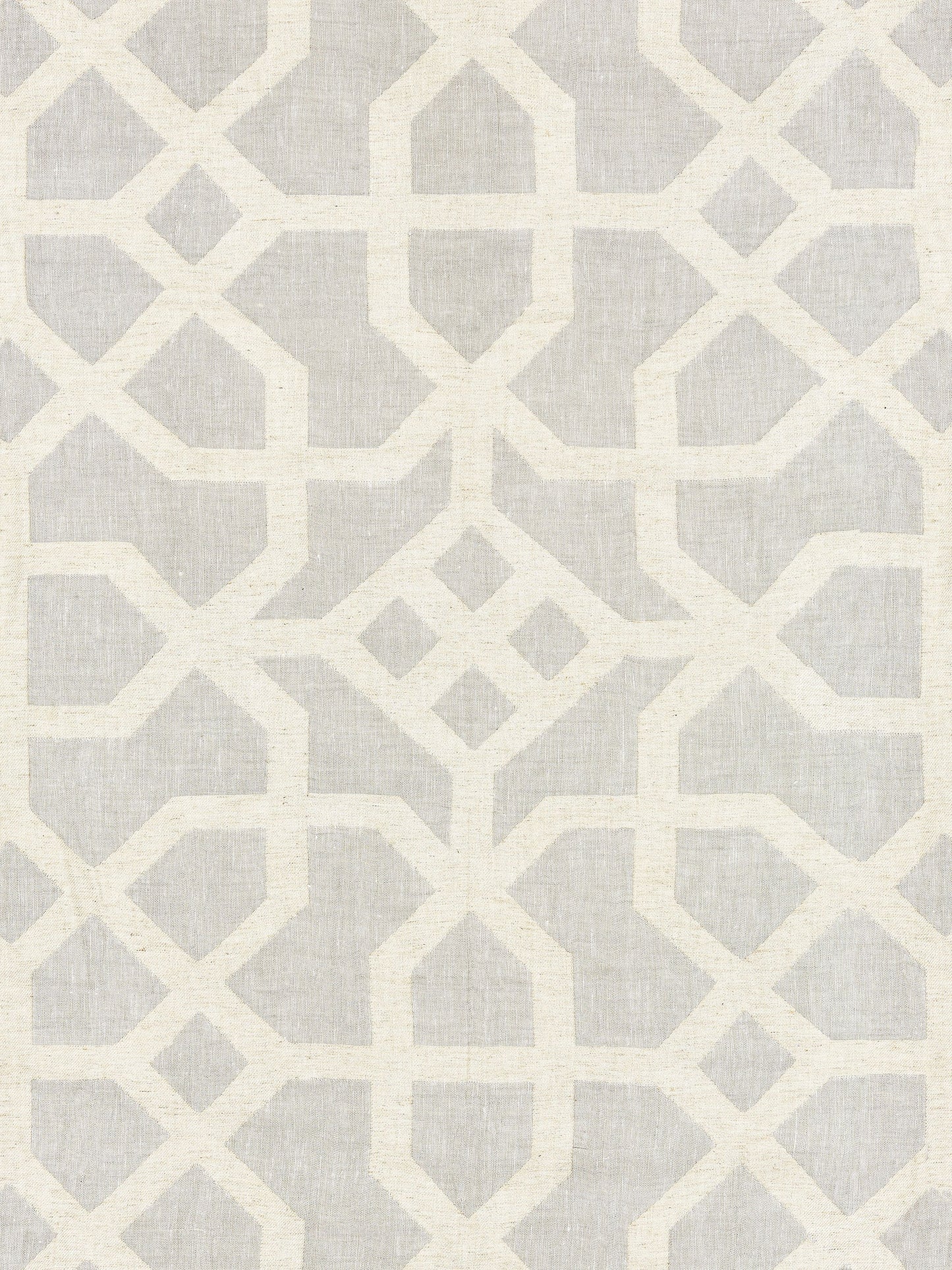 SCALAMANDRE LINEN LATTICE FABRIC NICKEL & GREIGE - SC 000327149 NEW SKU # SC271490003