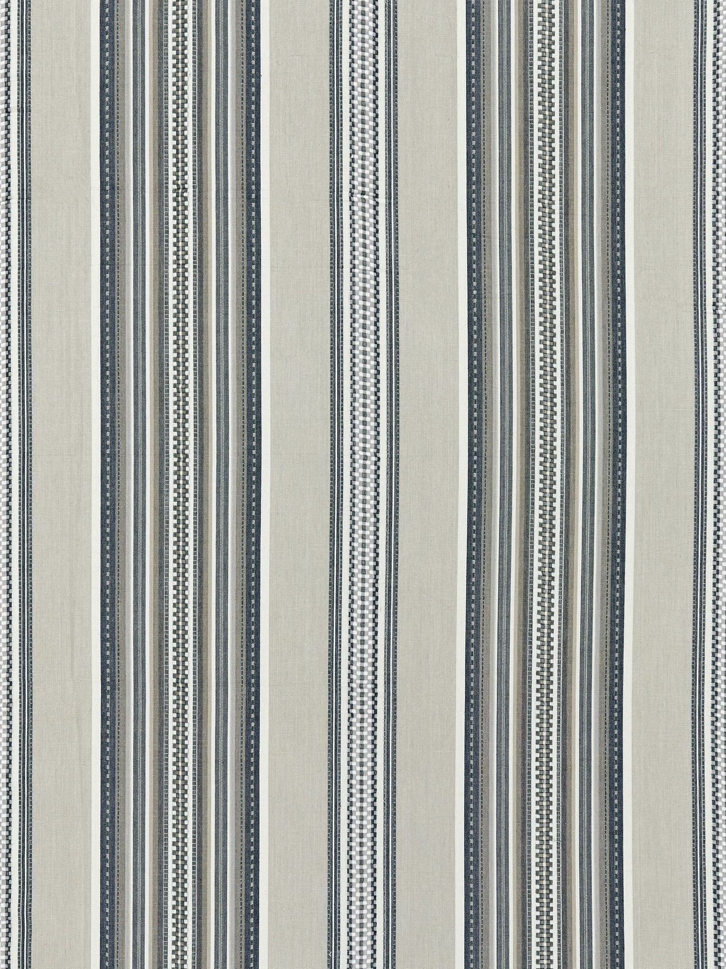 SCALAMANDRE CYRUS COTTON STRIPE FABRIC STONE - SC 000327180 NEW SKU # SC271800003