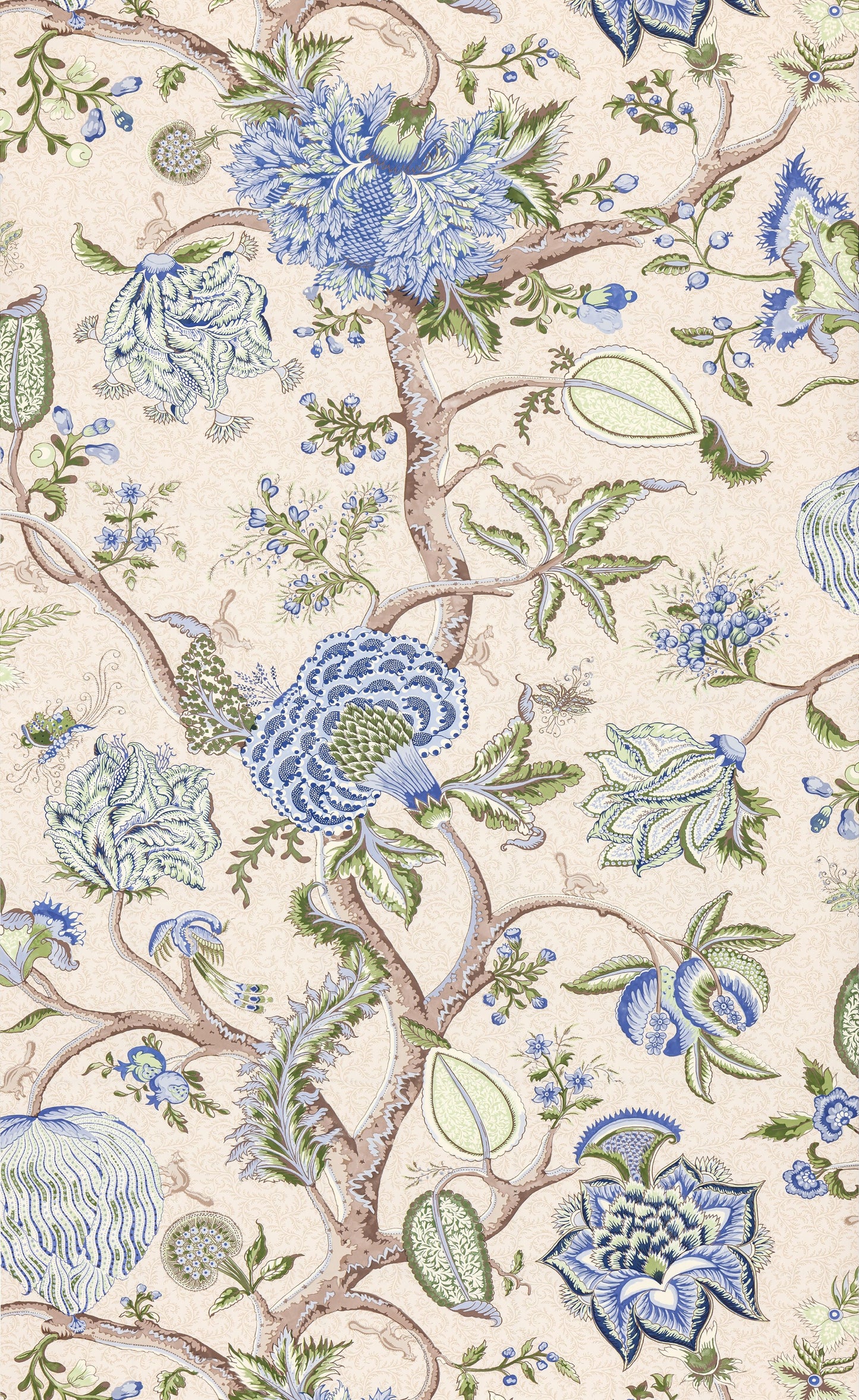 SCALAMANDRE PONDICHERRY WALLCOVERING BOTANICAL , FOLIAGE
FLORAL BLUE GREEN ON CREAM FERN - SC 0003WP88585 NEW SKU # SCWP885850003