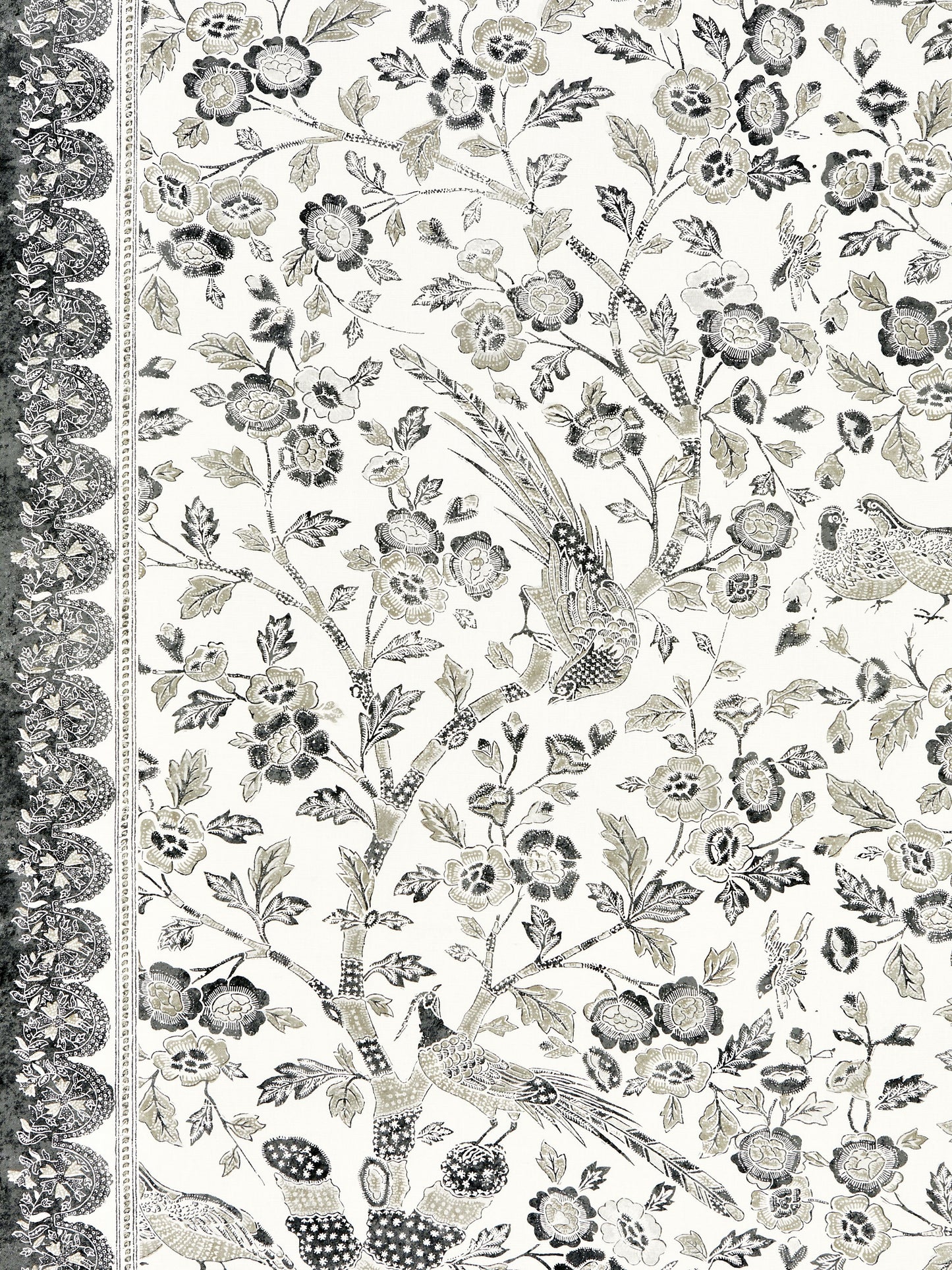 SCALAMANDRE ANISSA PRINT FABRIC TRUFFLE - SC 000416625 NEW SKU # SC166250004