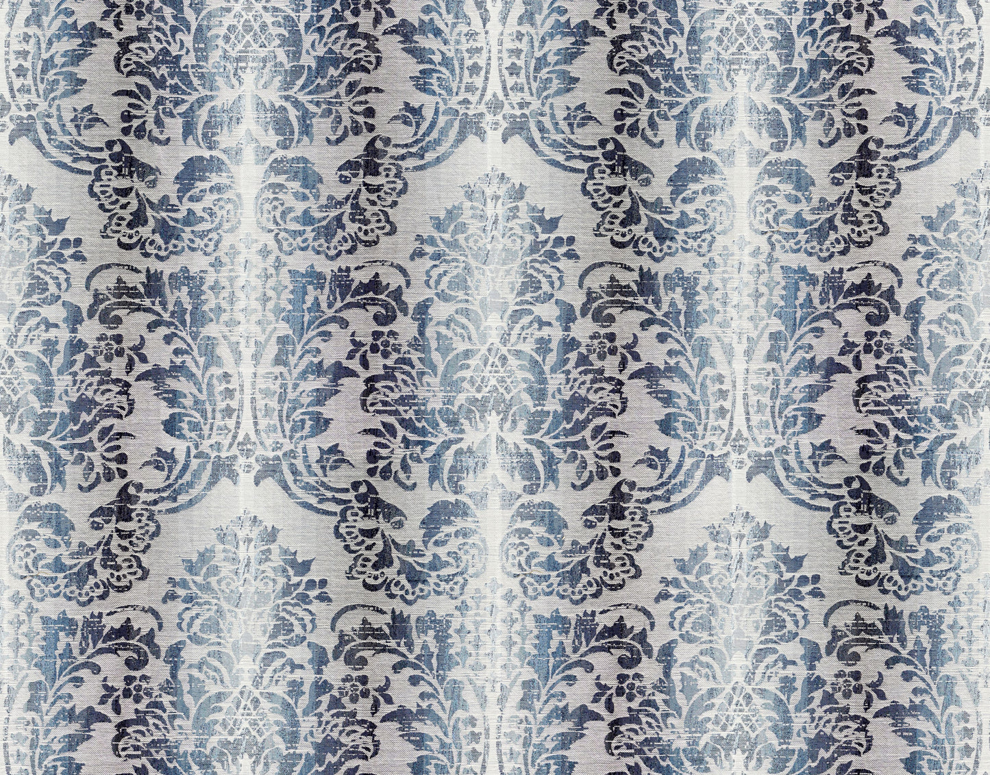 SCALAMANDRE SORRENTO LINEN DAMASK FABRIC INDIGO - SC 000427093 NEW SKU # SC270930004