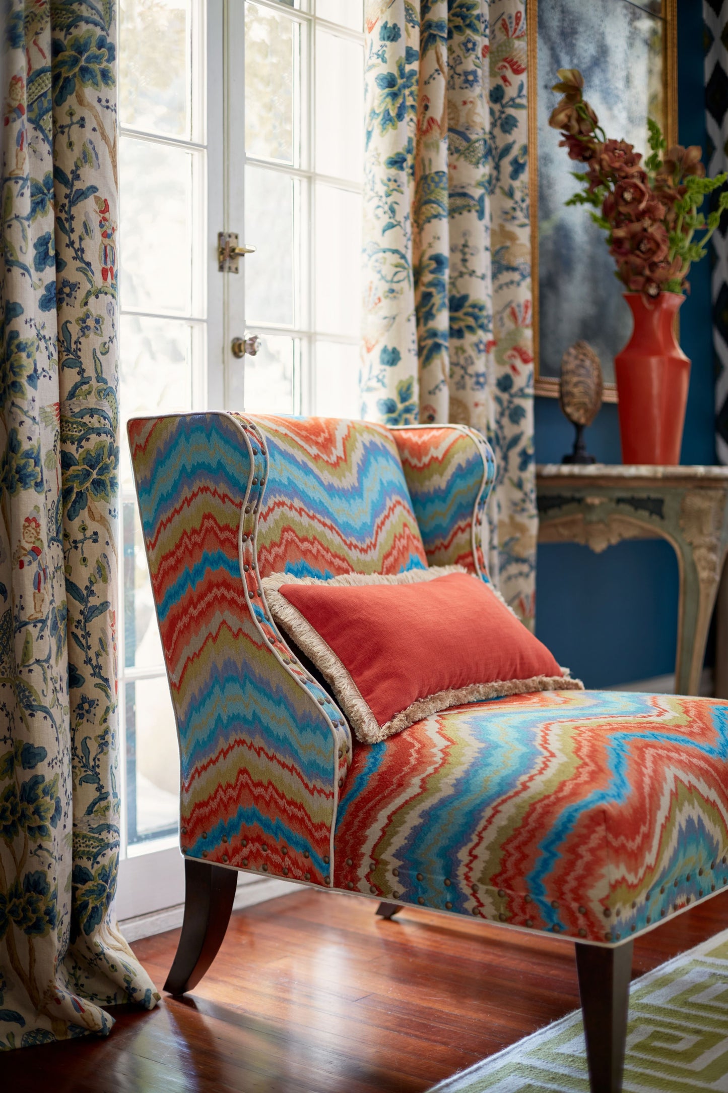 SCALAMANDRE BERGAMO EMBROIDERY FABRIC SPICE MARKET - SC 000427096 NEW SKU # SC270960004