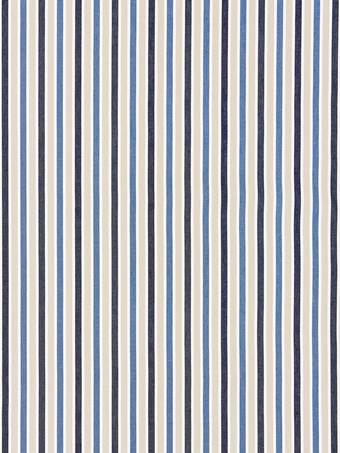 SCALAMANDRE LEEDS COTTON STRIPE FABRIC INDIGO - SC 000427114 NEW SKU # SC271140004
