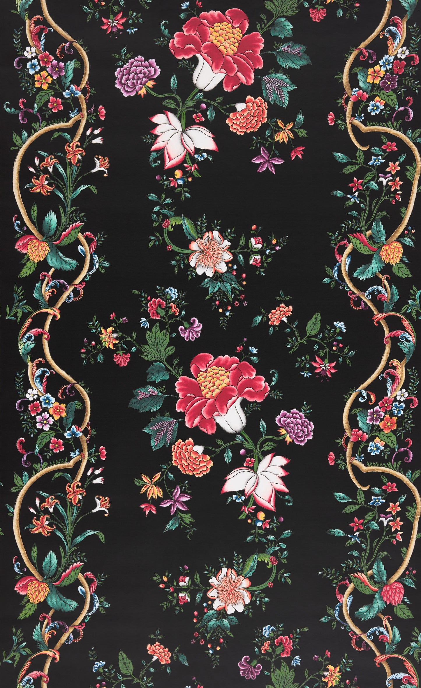 SCALAMANDRE CAMELLIA TRELLIS WALLCOVERING FLORAL
FRETWORK , LATTICE ONYX RUBY - SC 0004WP88566 NEW SKU # SCWP885660004