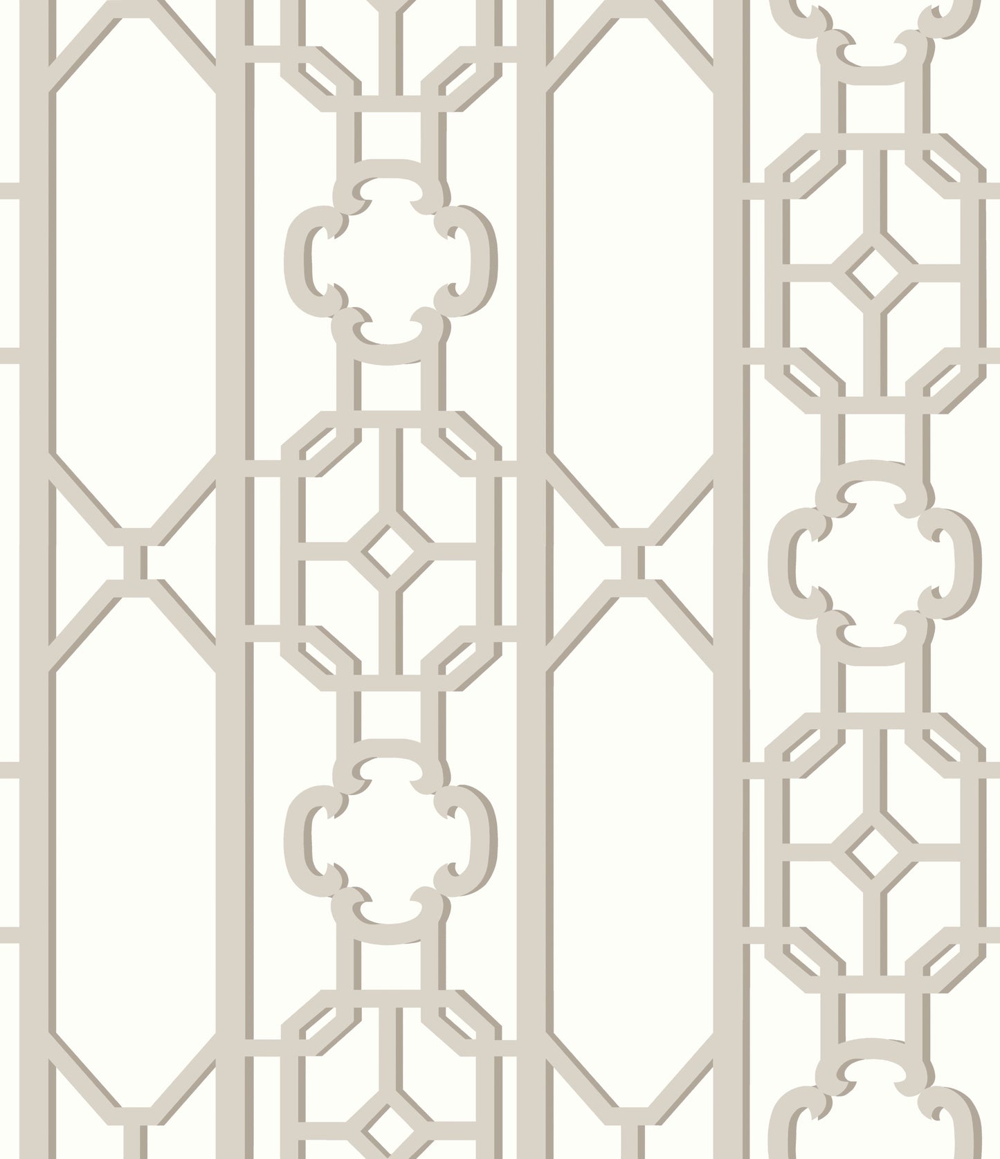 SCALAMANDRE JOANNA FRET FRETWORK , LATTICE TAUPE - SC 0004WP88582D NEW SKU # SCWP88582D0004