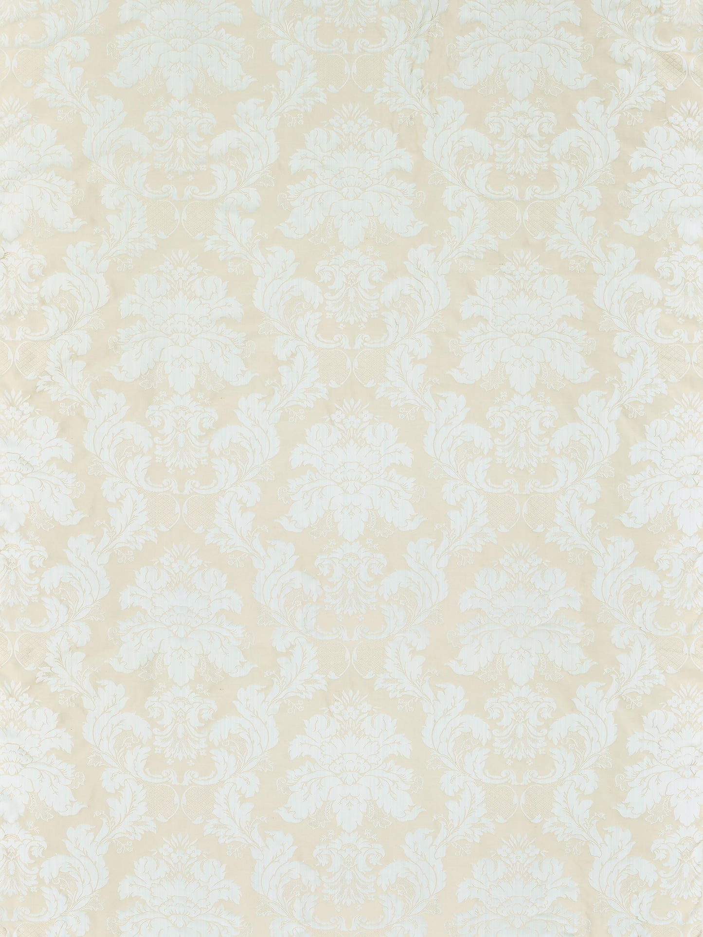 SCALAMANDRE DAMASCO SIENESE FABRIC MIST GREY ON BLUE STRIE - SC 000520166M NEW SKU # SC20166M0005