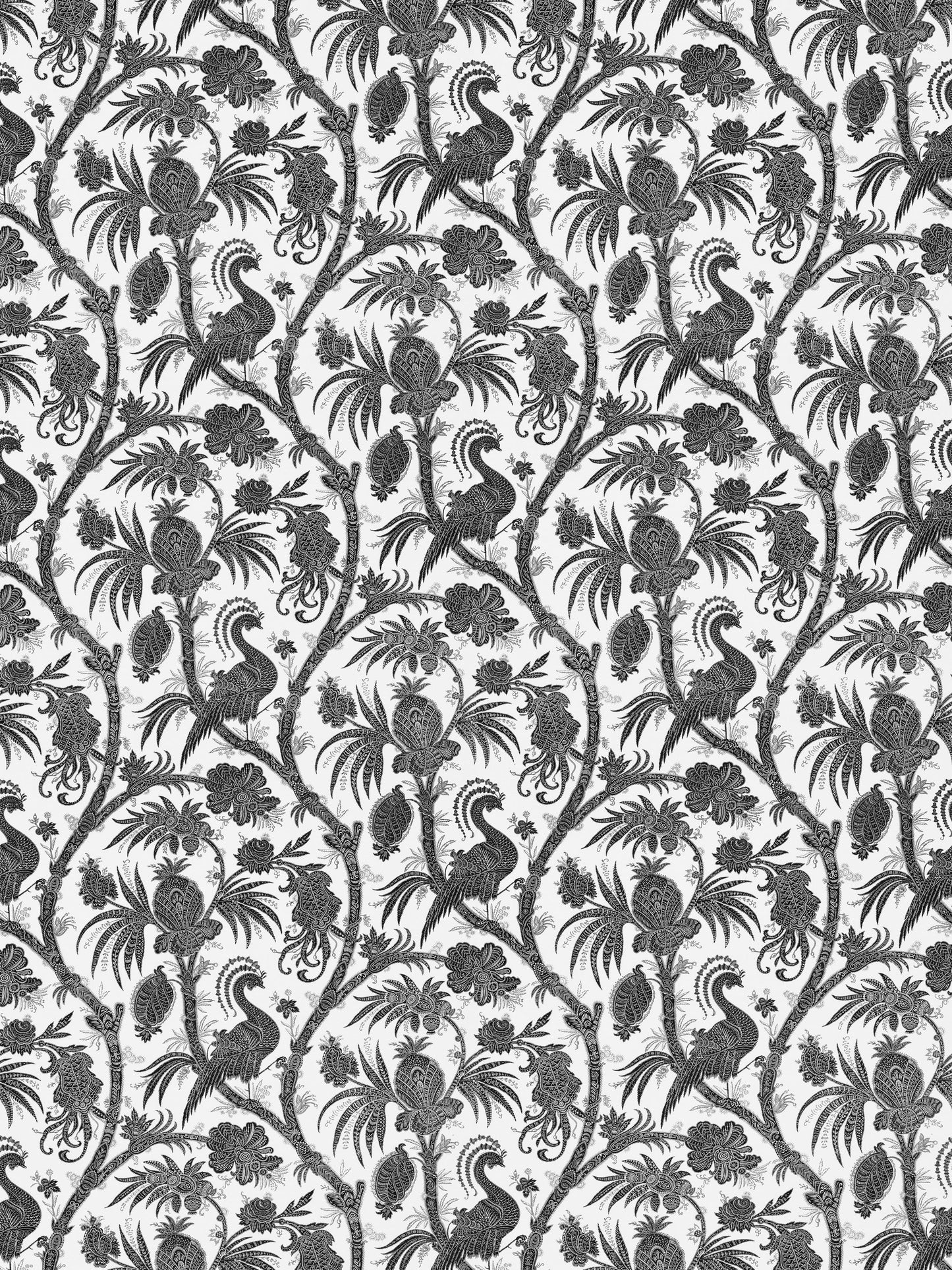 SCALAMANDRE BALINESE PEACOCK LINEN PRINT FABRIC JAVA - SC 000616575 NEW SKU # SC165750006