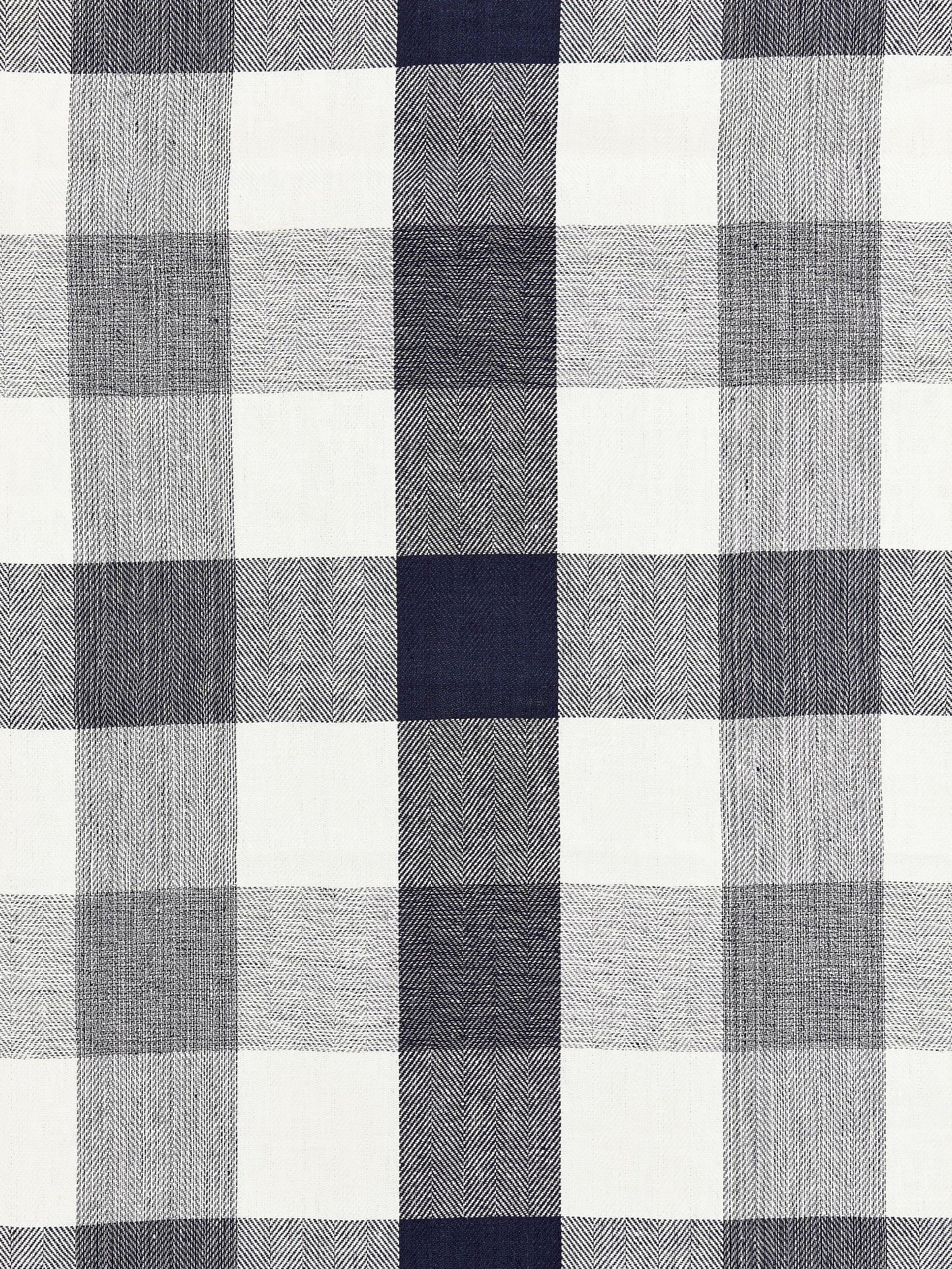SCALAMANDRE WESTPORT LINEN PLAID FABRIC NAVY - SC 000827135 NEW SKU # SC271350008