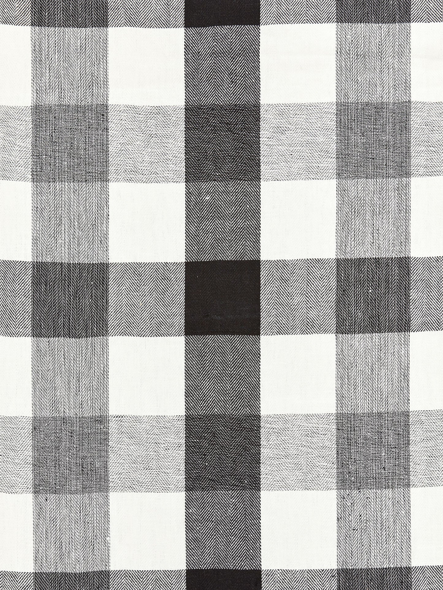 SCALAMANDRE WESTPORT LINEN PLAID FABRIC NOIR - SC 000927135 NEW SKU # SC271350009