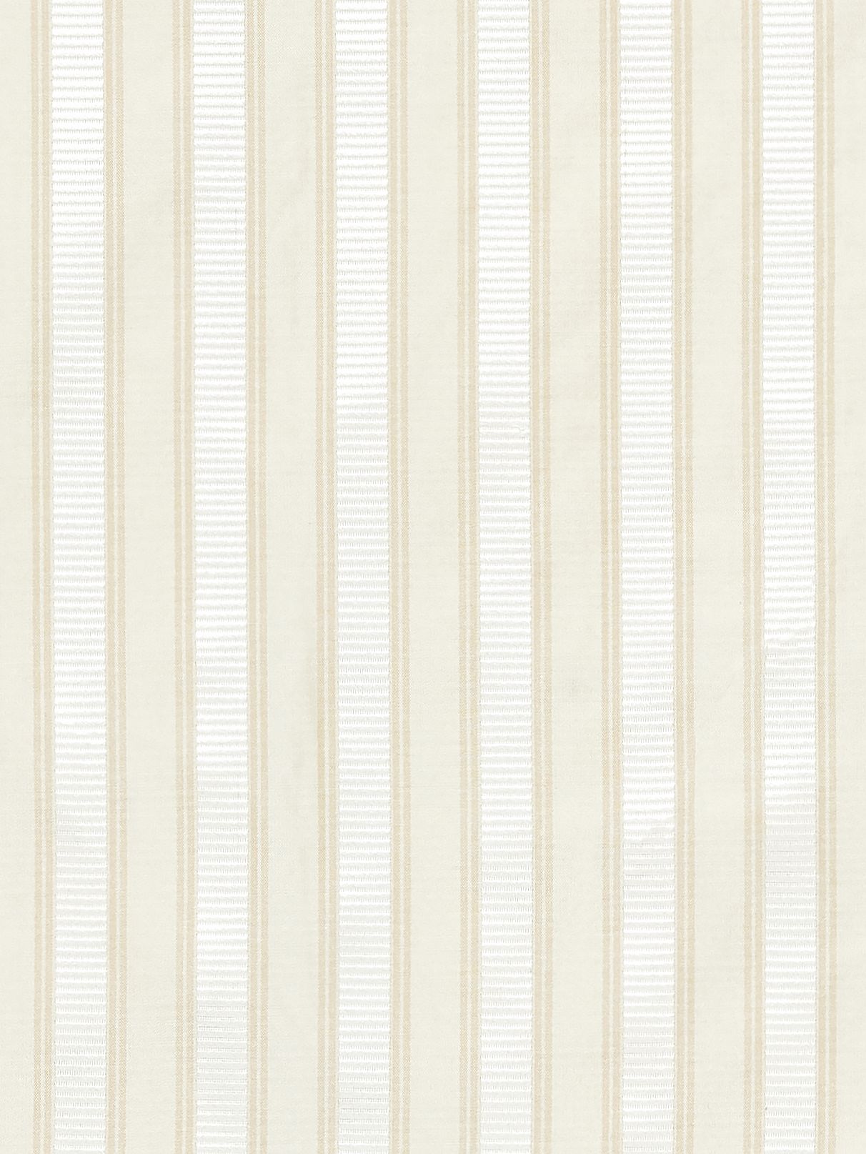 SCALAMANDRE SHIRRED STRIPE FABRIC OYSTER WHITE - SC 0012121M NEW SKU # SC121M0012