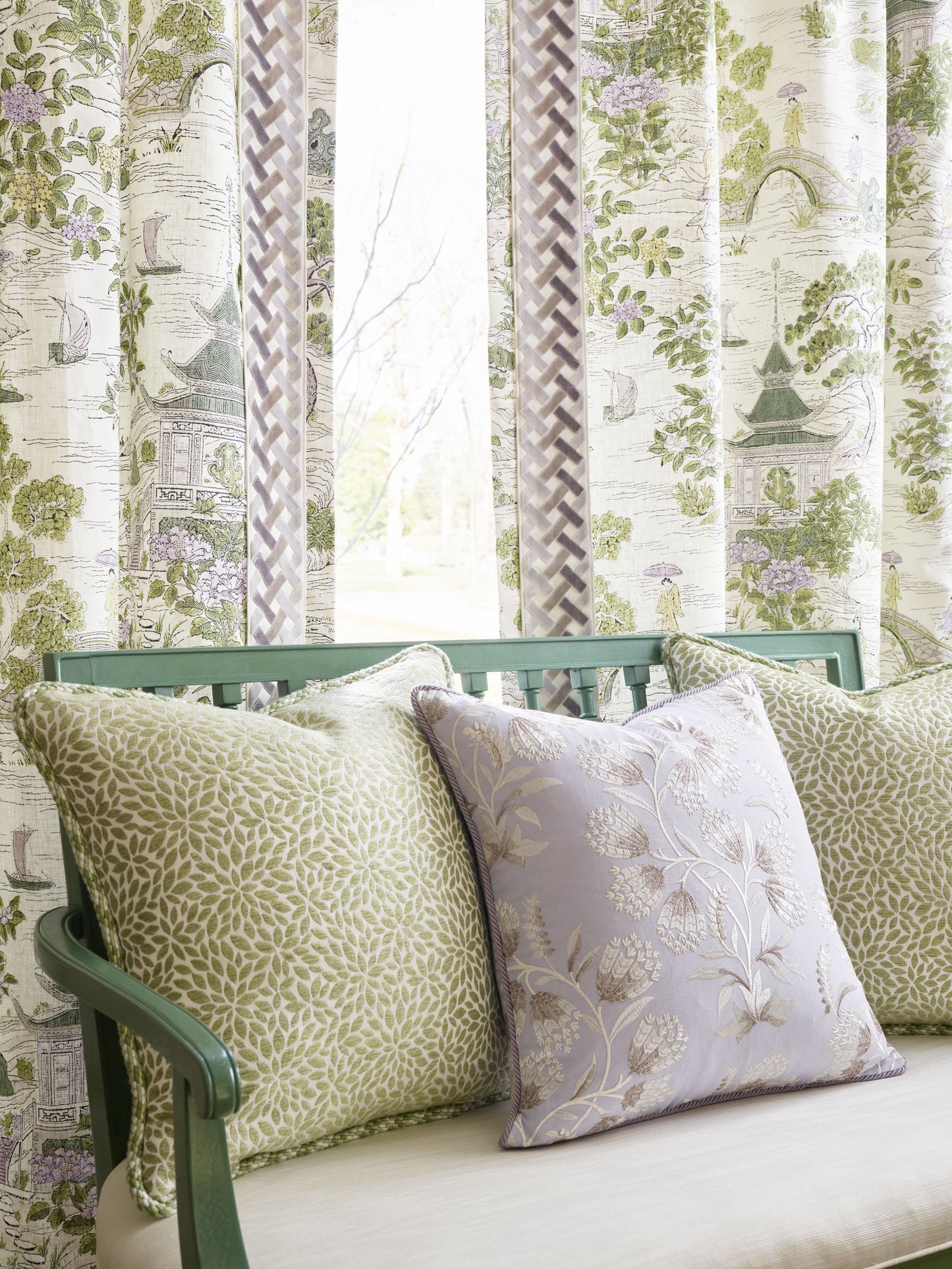 SCALAMANDRE SATOMI HAND BLOCK PRINT FABRIC PEWTER - SC 000116624 NEW SKU # SC166240001