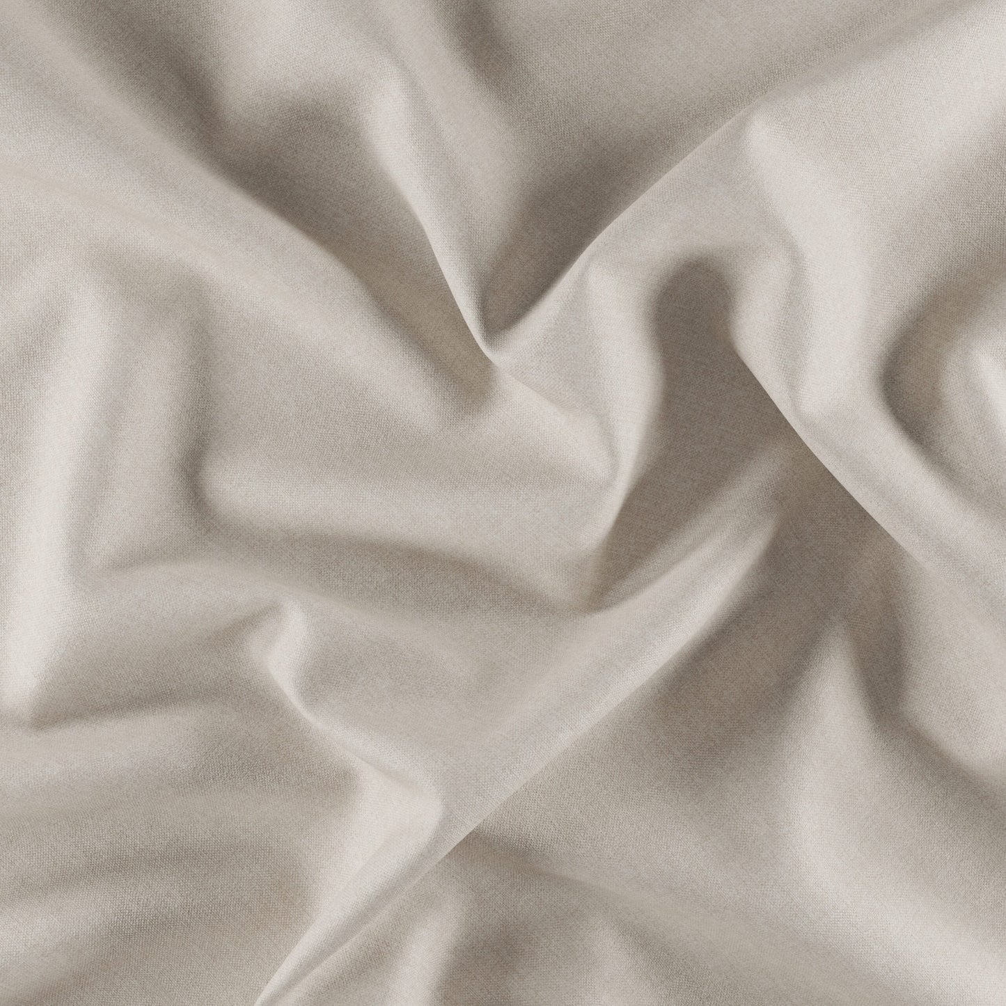 Cream-beige linen-textured fabric with soft folds and shadowed creases.