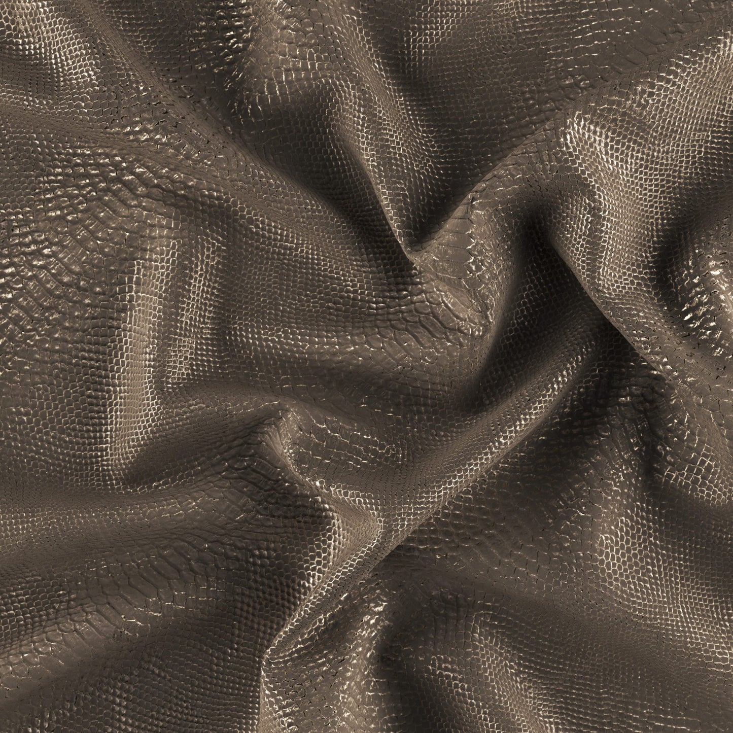 JF Fabrics SERPENT 37 Fabric Animal, Metallic, Texture Bronze, Gold Vinyl, Vegan Leather - 8935137 J9011