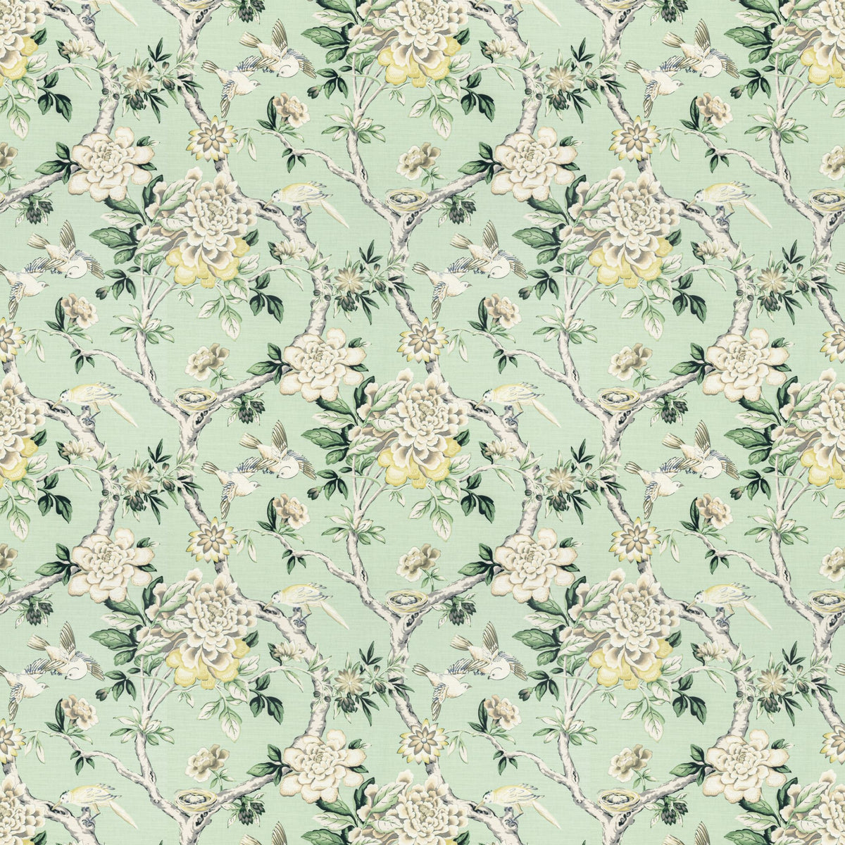 STOUT TEXTILES MULTIPURPOSE,PRINT TRADITIONAL, JACOBEAN SEAFOAM,SEAMIST - SHEL-2