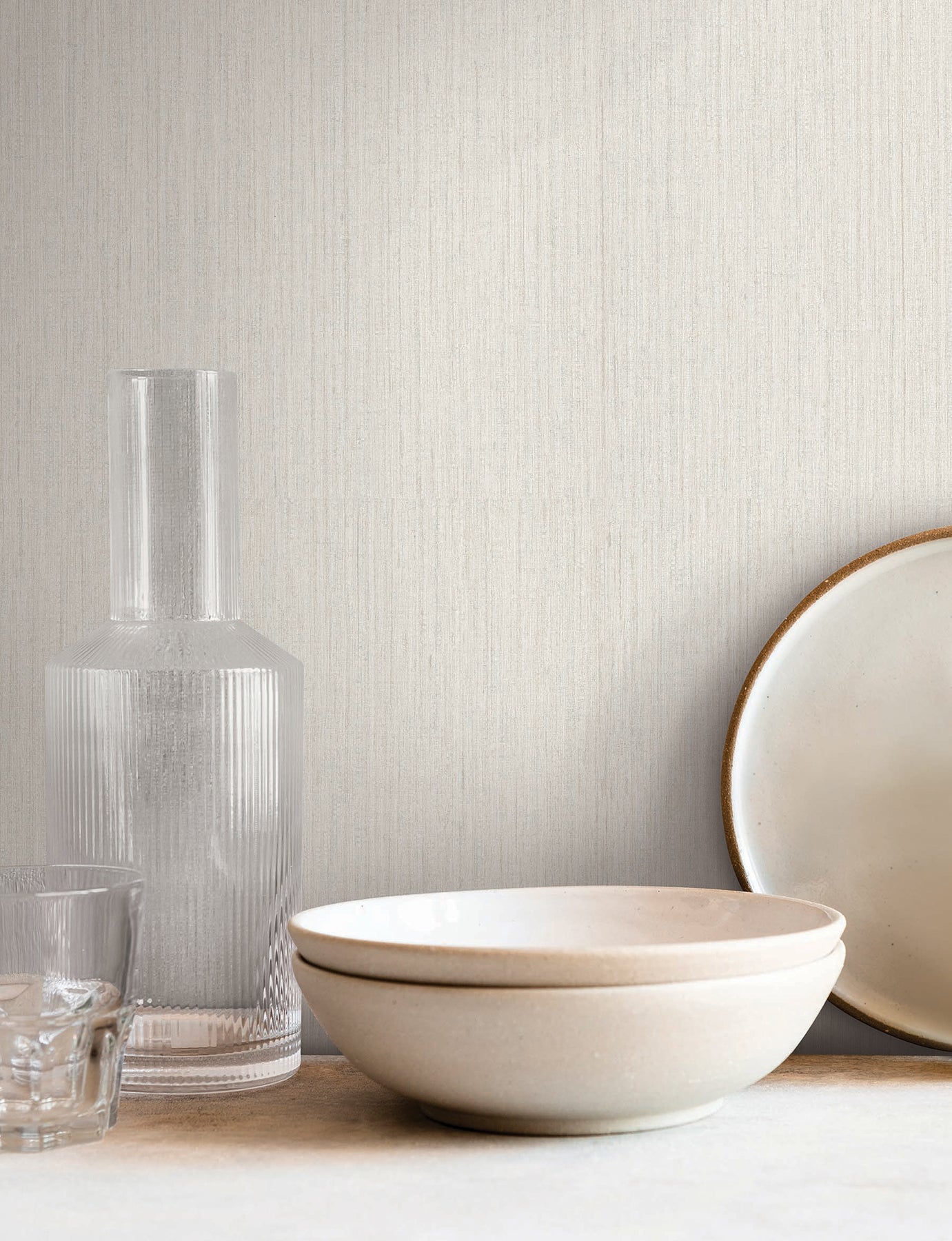 York Wallcoverings York Wallcoverings Shetland Cream Wallpaper Textures Lodge Cream Wallpaper - SI25843