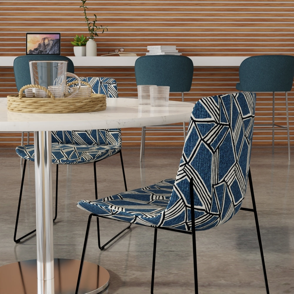 NICHOLASJOHN INC NJ-NAOMIE Blues Geometric Fabric - NJ25-3066