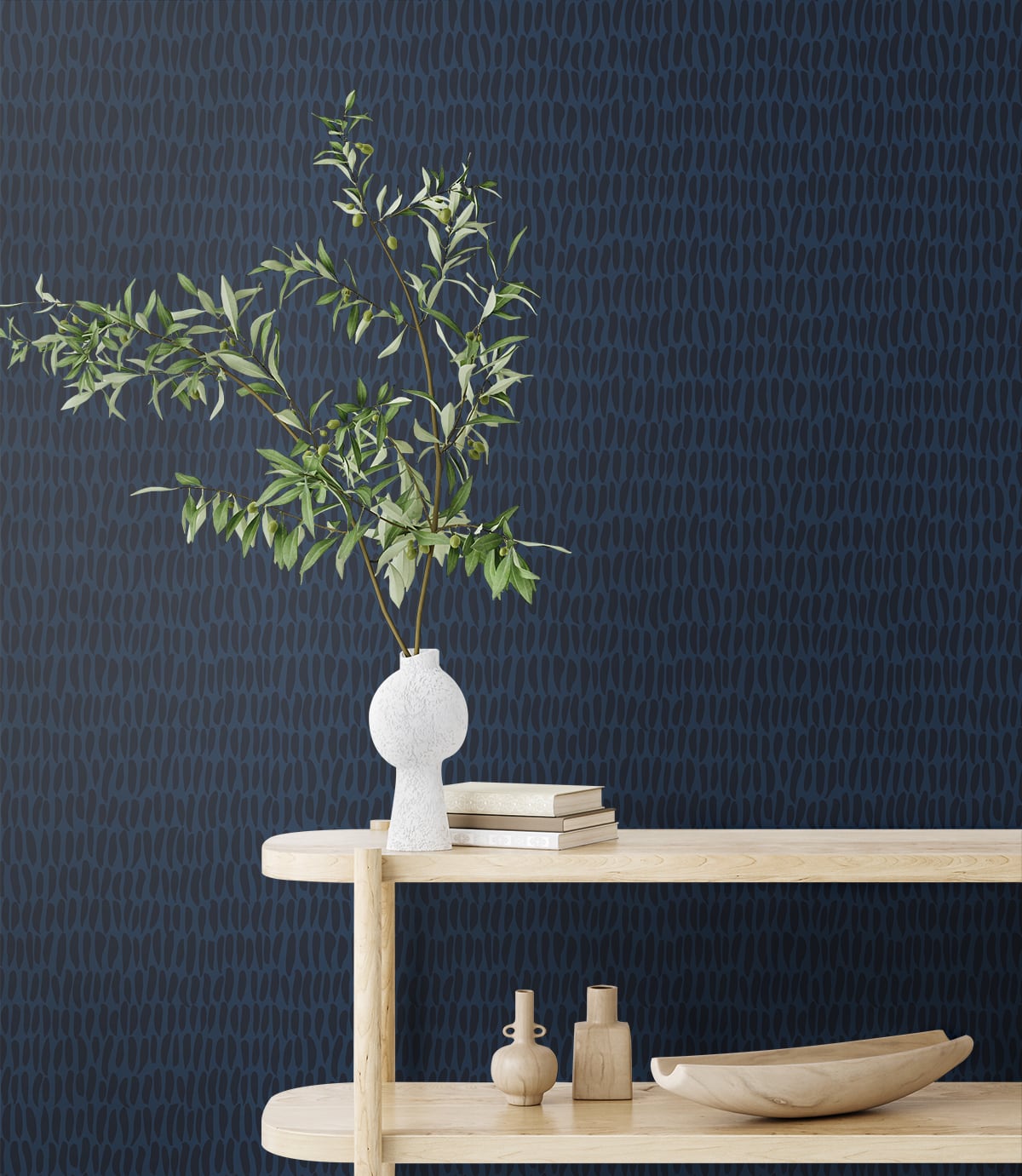 Seabrook Designs The Simple Life Brushwork Abstract Contemporary Blue Matte - SL80012